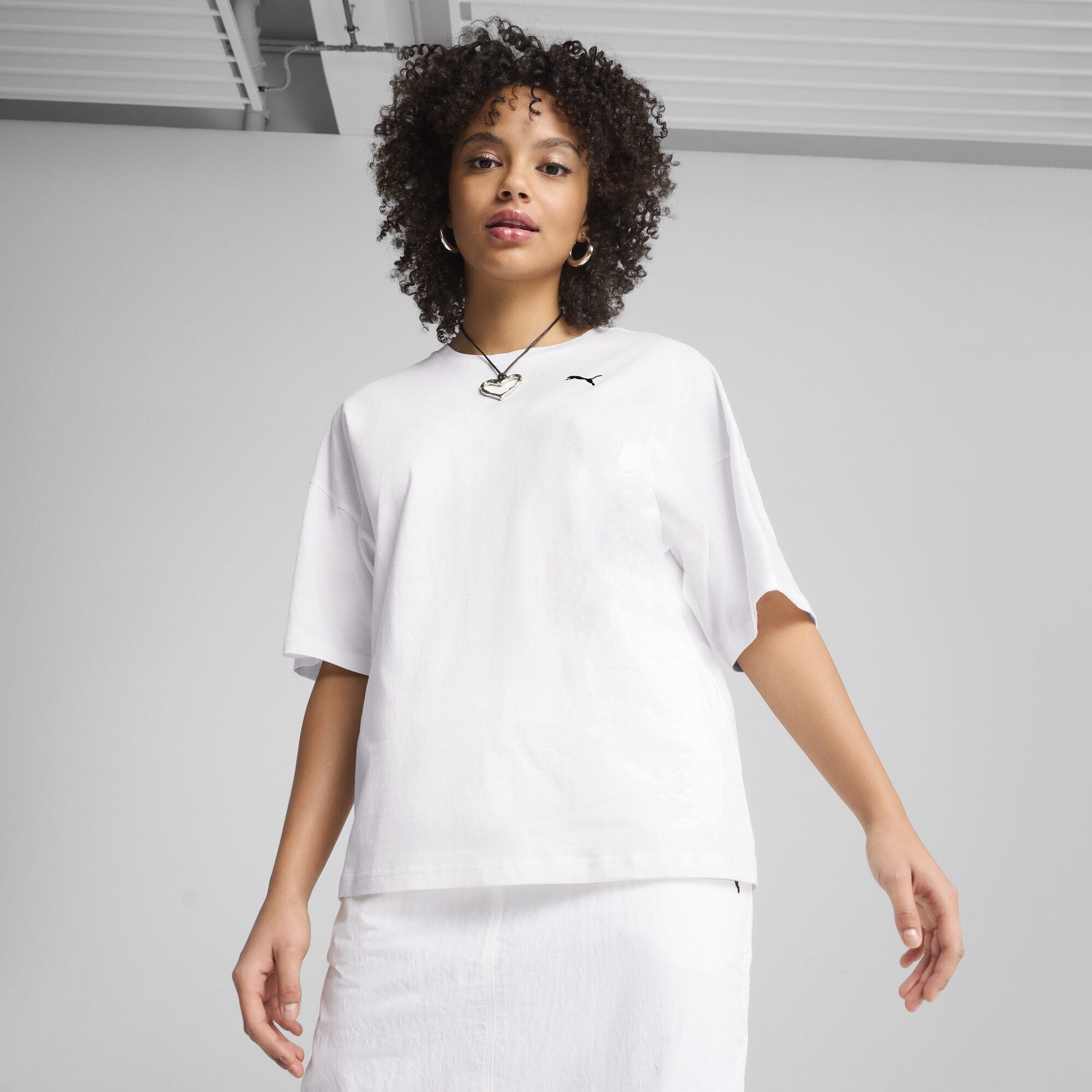 PUMA T-Shirt "Wardrobe Essentials Oversized T-Shirt Damen" günstig online kaufen