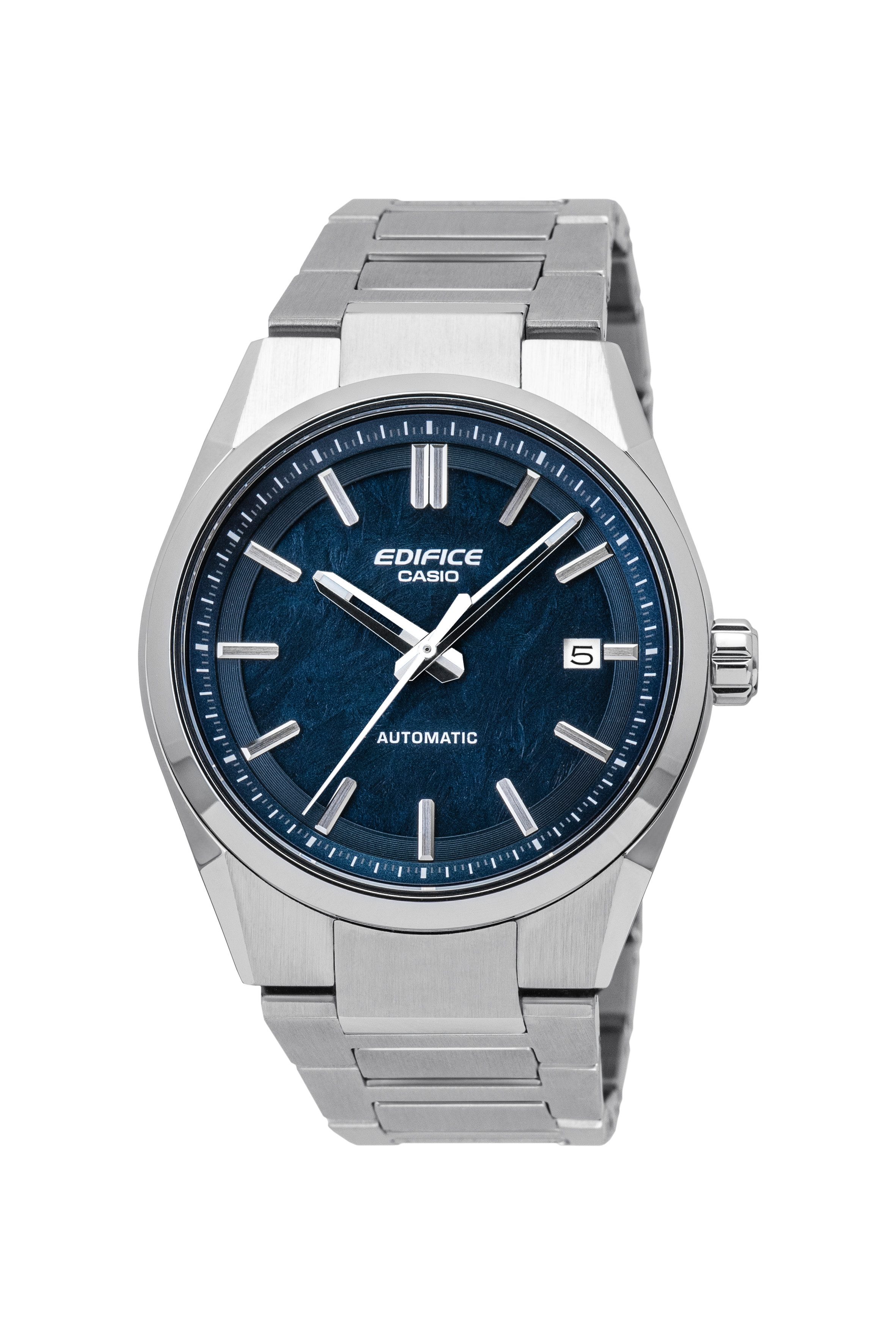 CASIO EDIFICE Automatikuhr EFK-110D-2AER, Armbanduhr, Damenuhr, Herrenuhr, Mechanische Uhr, Edelstahlarmband