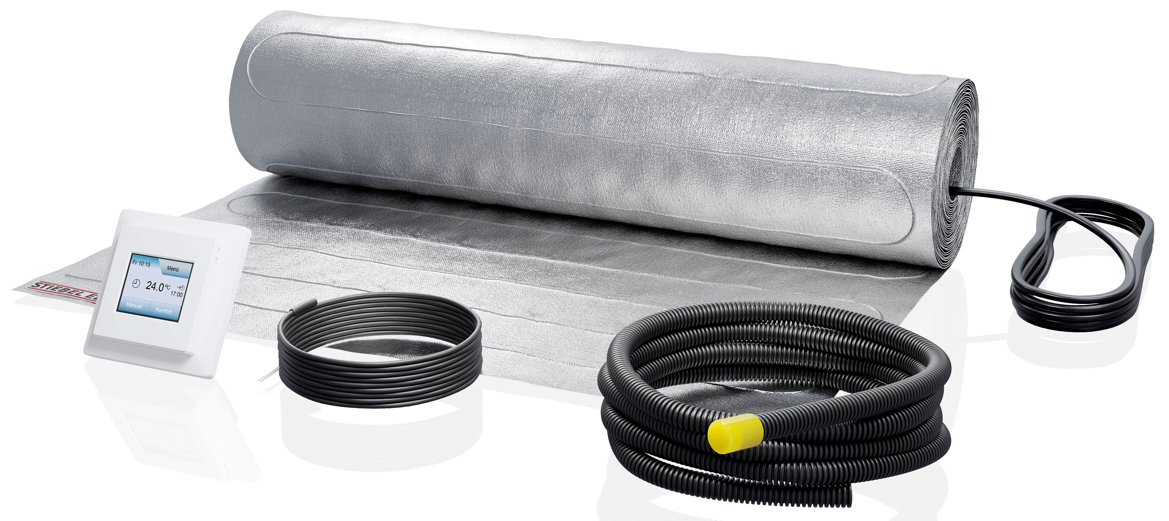 STIEBEL ELTRON Fußbodenheizung FTD 140/3 Set Plus, elektrische Fußbodenheizung, für Laminat/Fertigparkett, Komplettset 3m², 140W/m², FTD 140/3 SetPlus