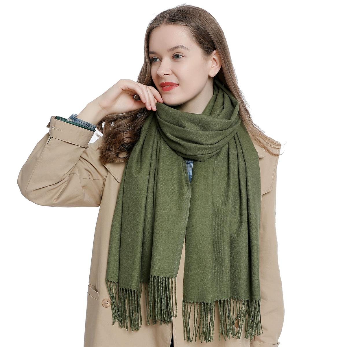 DonDon Schal Damen Schal einfarbig 185 x 65 cm, (1-St), Damenschal, kuschli günstig online kaufen