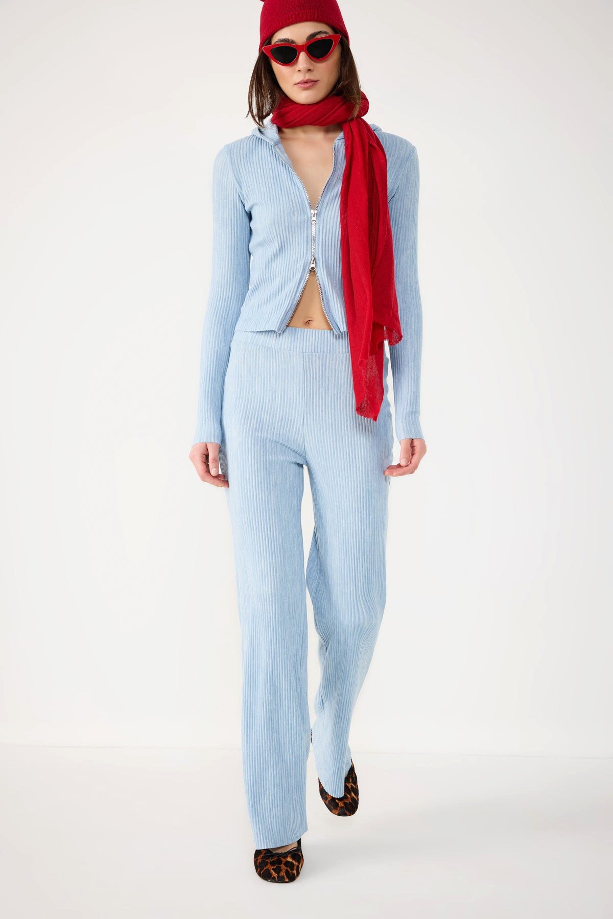 No Matter What Chinohose Weiche, gerippte Hose mit elastischem Bund