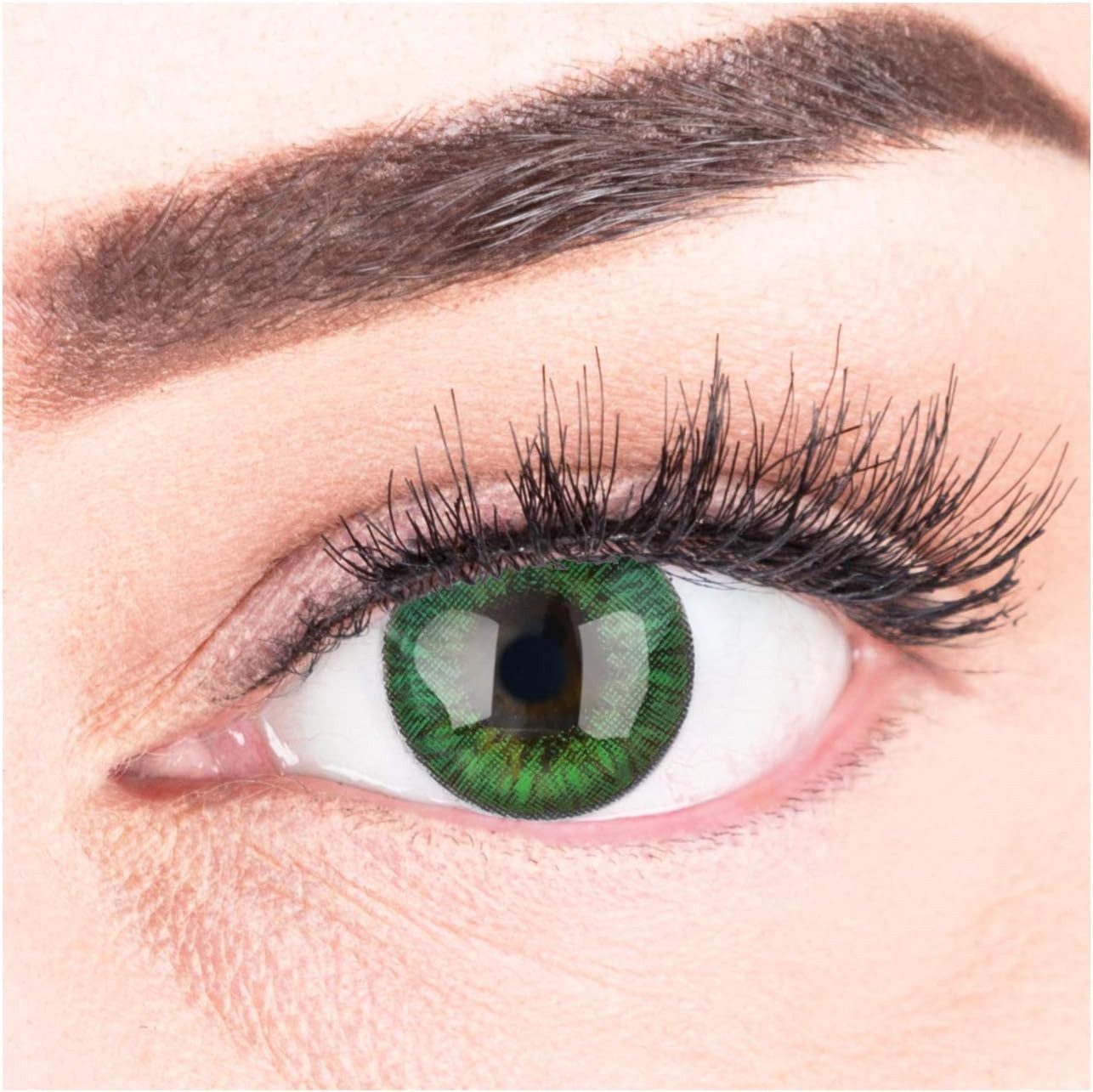 GLAMLENS Monatslinsen Stark deckende & natürliche grüne Linsen Fresh Mint mt/ohne Stärke