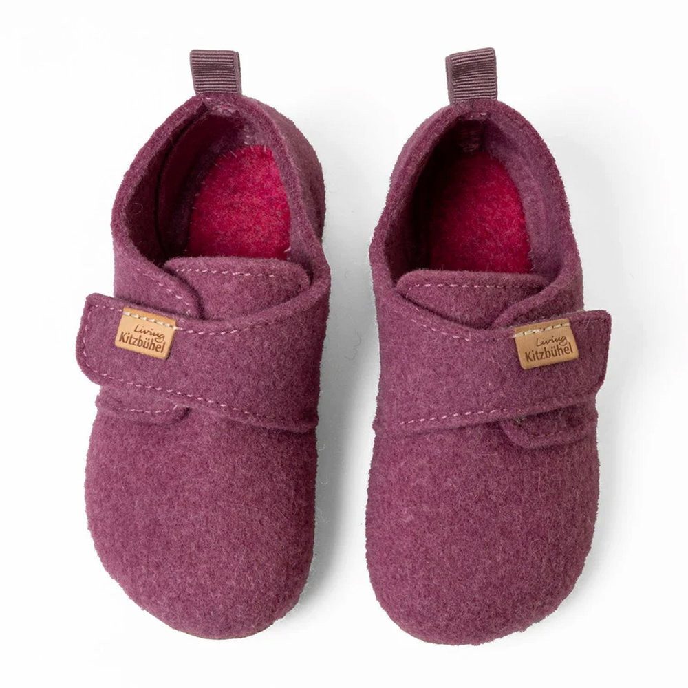 Living Kitzbühel Franzi Filz Unifarben Kids iris/rosa Mädchen (31-35) Hausschuh
