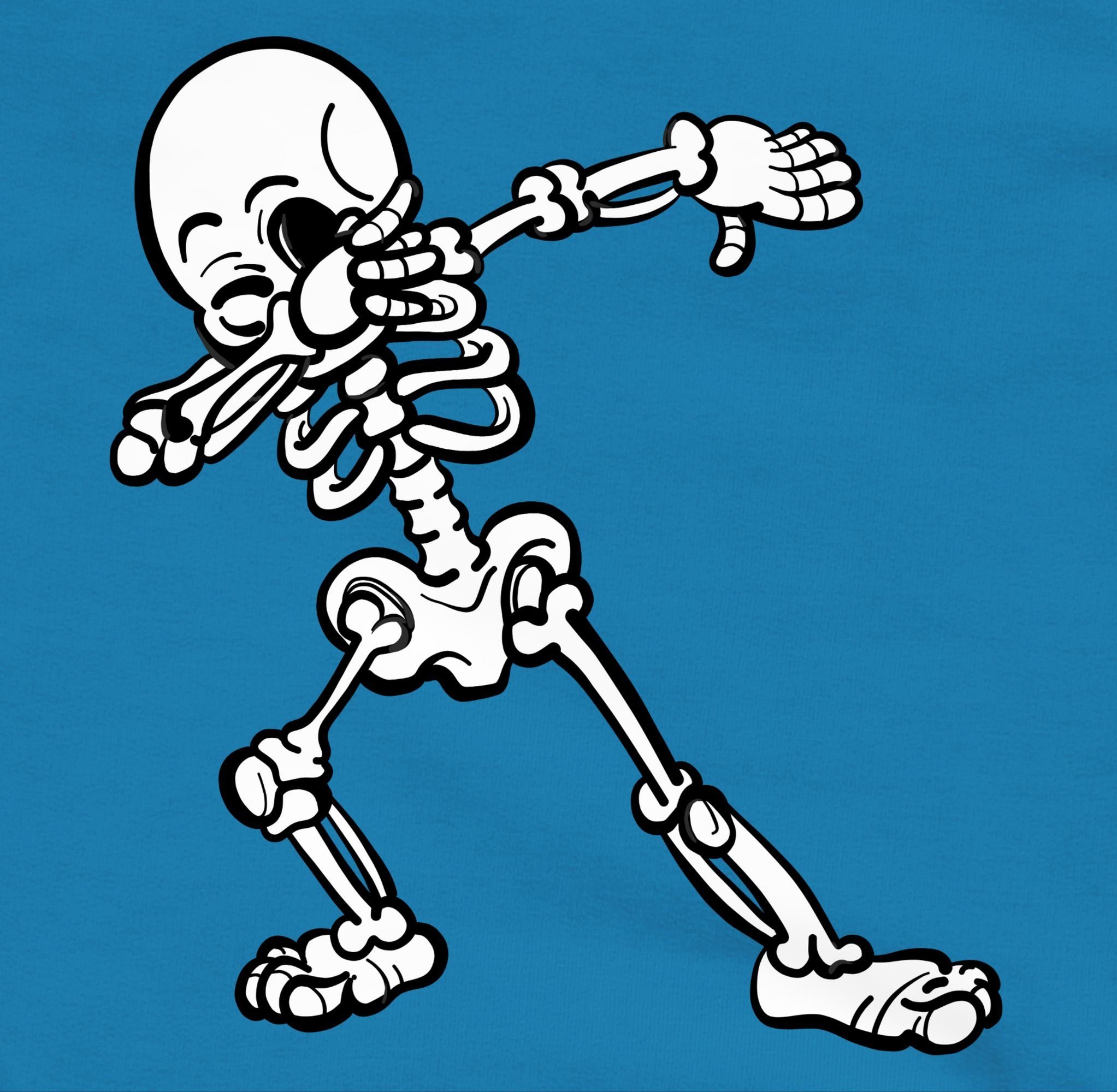 Halloween 2 Skelett Kostüme Kinder Hoodie Dabbing Shirtracer Jungs Himmelblau für
