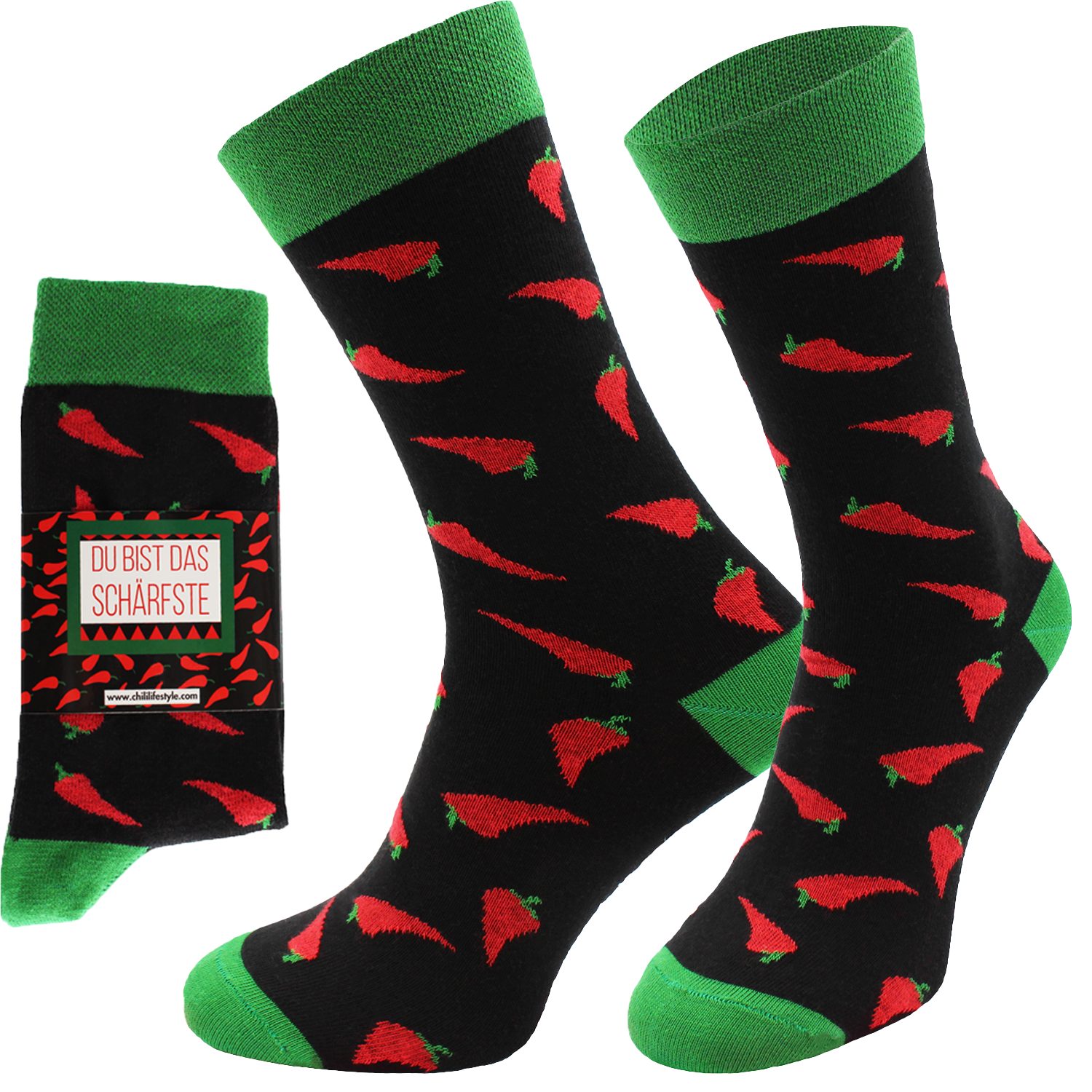 Chili Lifestyle Freizeitsocken CHILI Lustige Socken mit Spruch Banderole al günstig online kaufen