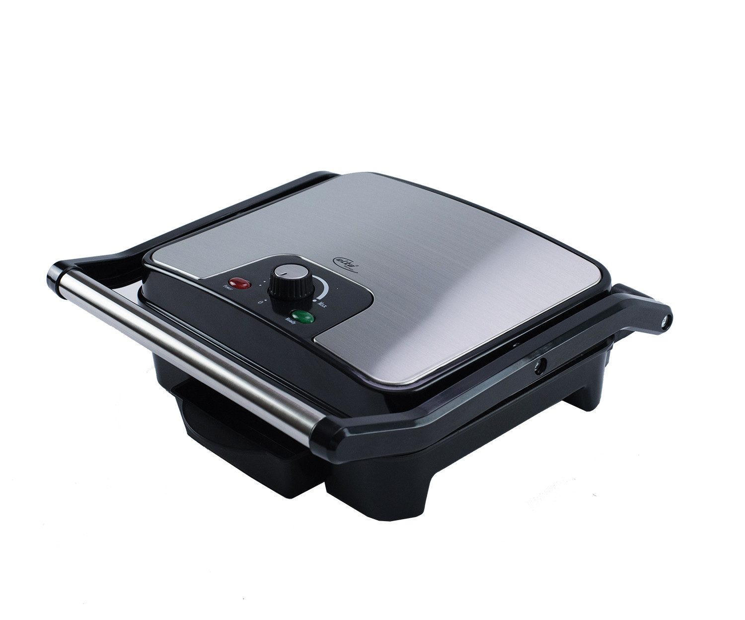 Elta Kontaktgrill Edelstahl, 2000 W, einstellbare Temperatur, antihaftbeschichtet, flexible Grillplatte