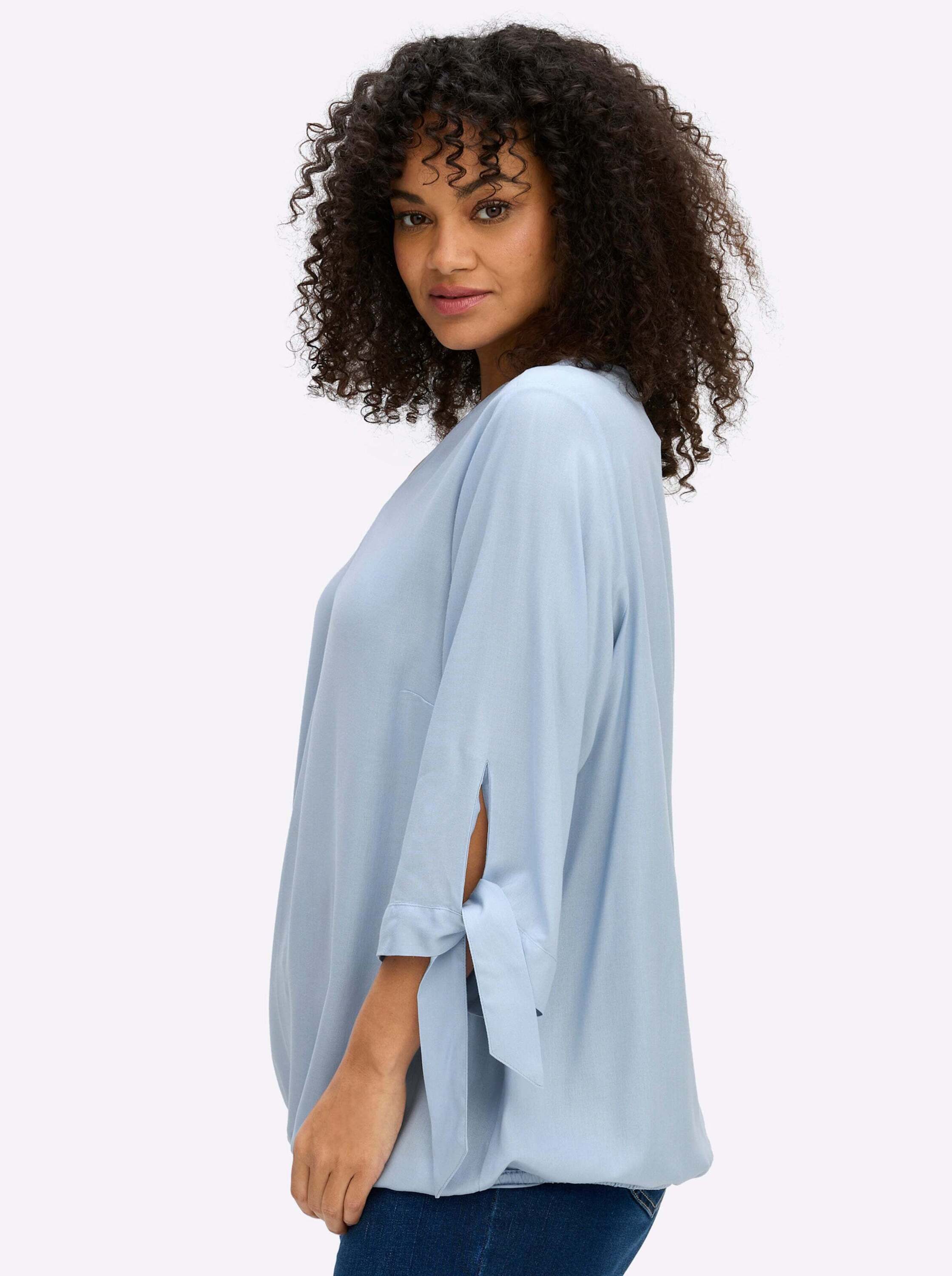 Sheego Klassische Bluse Tunika 3/4-Arm