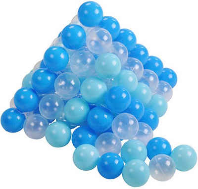 Knorrtoys® Bällebad-Bälle 100 Stück, soft blue/blue/transparent, 100 Stück