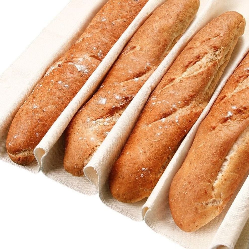 Gärkorb Brotbacktuch 100 % Baumwolle Gärtuch für Baguette und Teig DE.