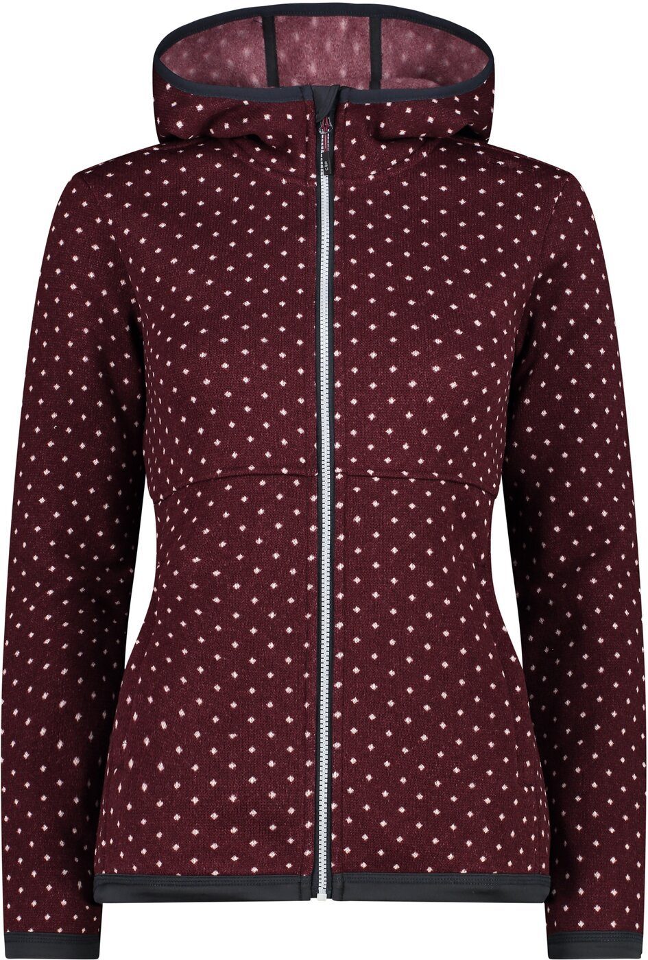 FIX JACKET 13YP CMP HOOD WOMAN BURGUNDY-BIANCO Outdoorjacke