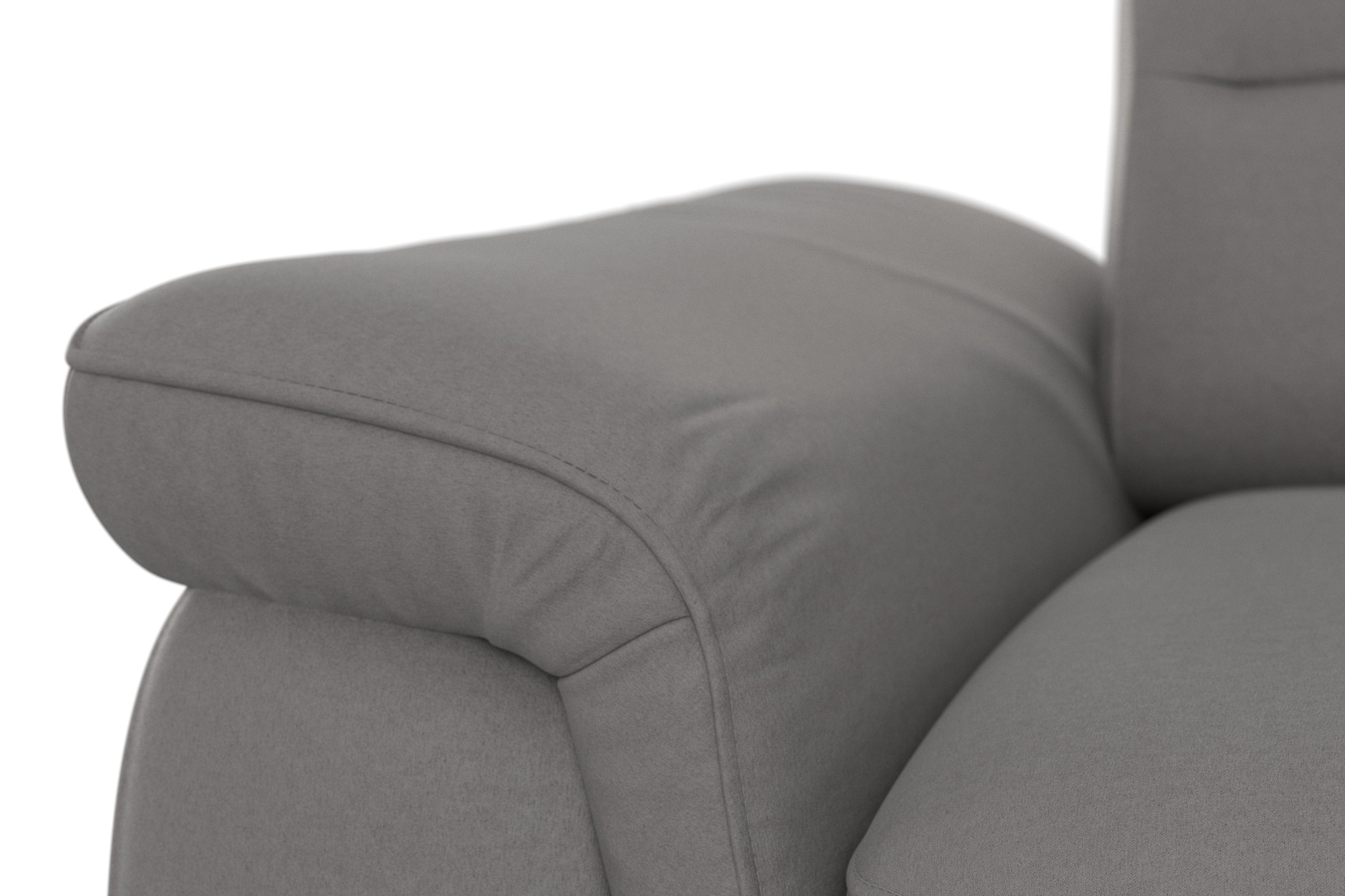 sit&more und mit Sinatra, Ecksofa mit optinal Recamiere, Kopfteilverstellung Armteilfunktion