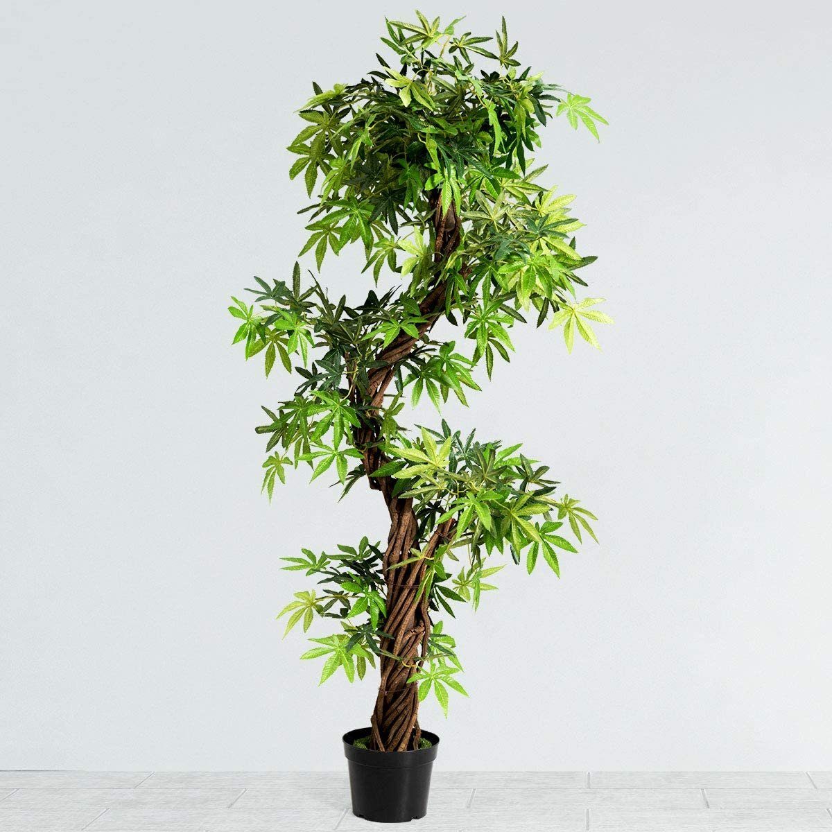Kunstpflanze 160cm Kunstbaum, KOMFOTTEU, Höhe 160 cm, für Innenräume Zuhause Büro