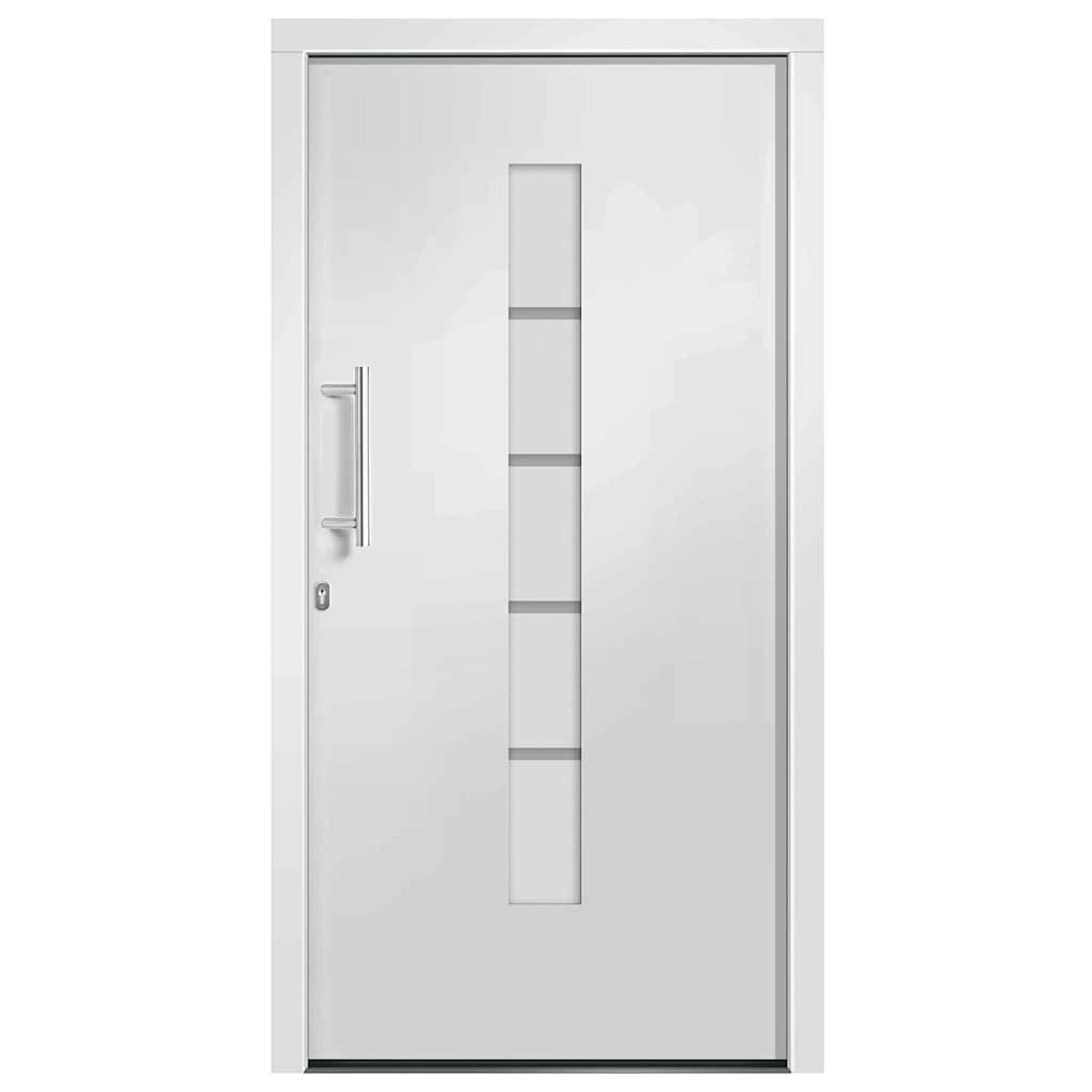 vidaXL Haustür Haustür Aluminium und PVC Weiß 100x210 cm (1-St)