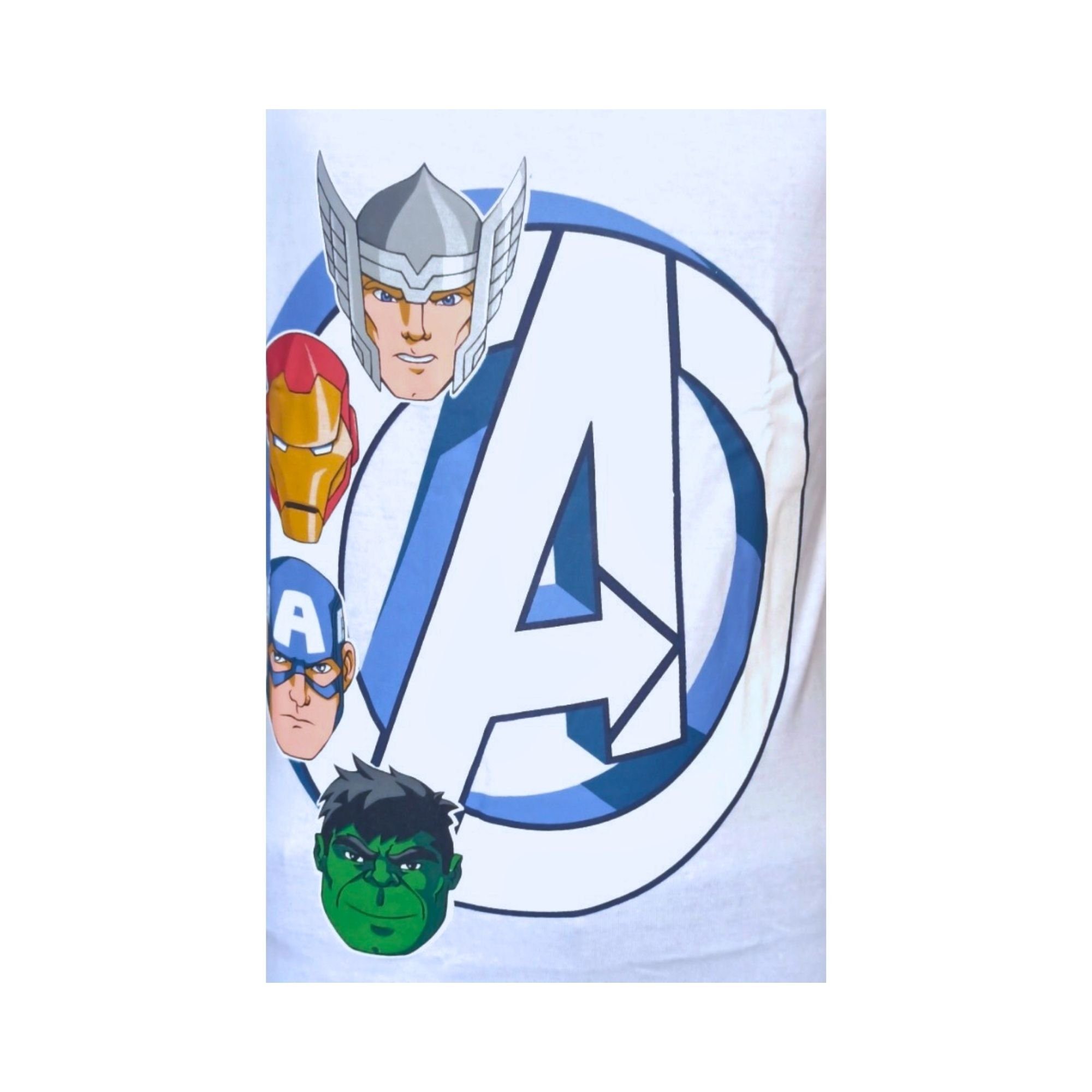 The AVENGERS Schlafanzug (2 Weiß-Dunkelblau Pyjama cm Gr. tlg) - Jungen kurz Shorty 104-134