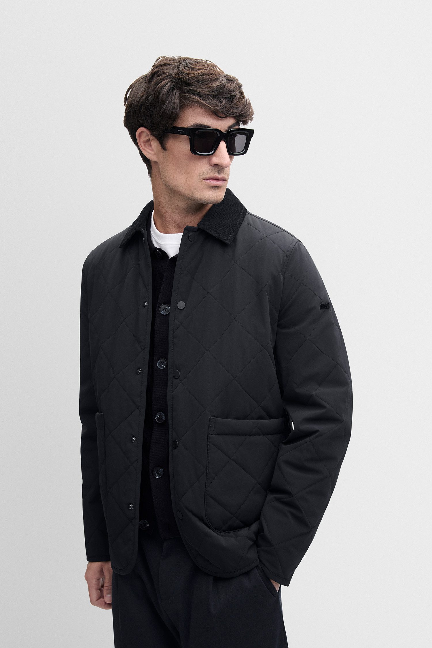 Cinque Steppjacke CISPARK Slim Fit, leicht wattiert, Druckknopf‑Verschluss