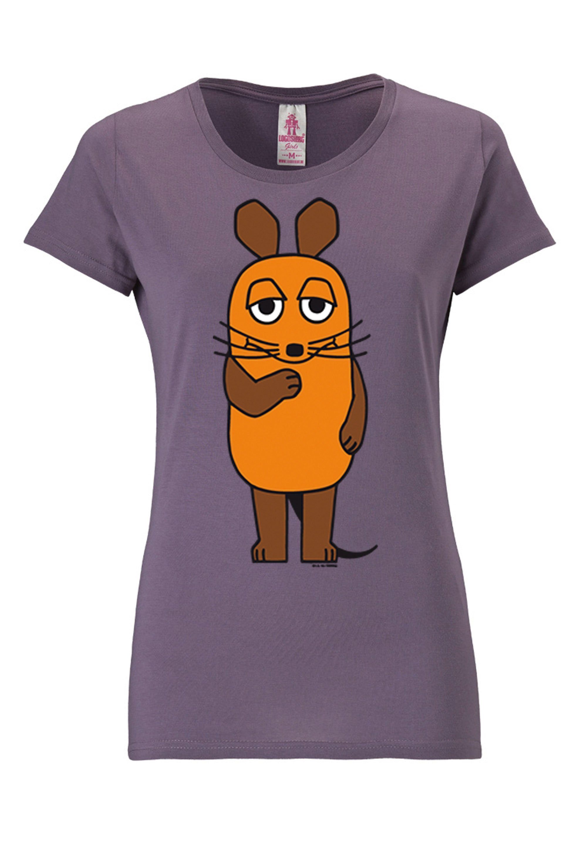 LOGOSHIRT T-Shirt Maus der mit Maus-Print coolem Sendung mit
