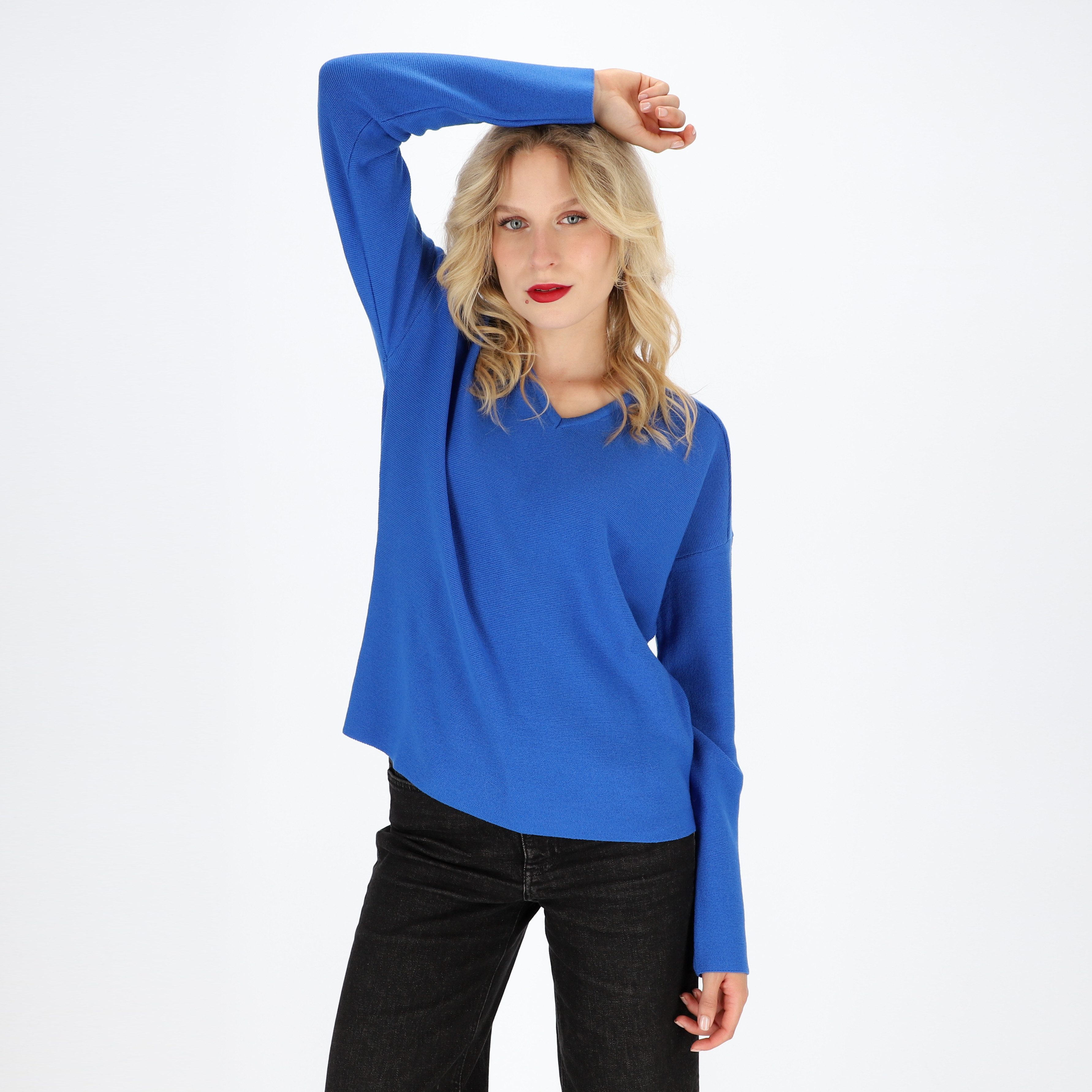 Strickpullover mit V-Ausschnitt