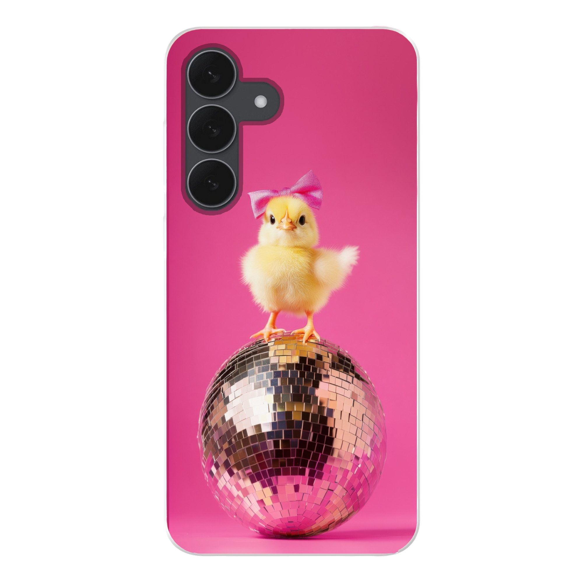 Handyhülle für Samsung Galaxy S25 FE Discoball - Küken - Schleife