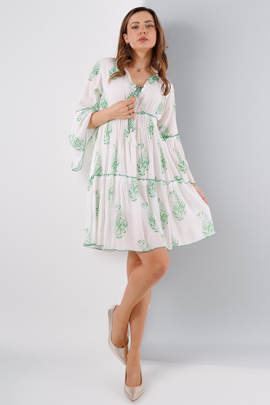 YC Fashion & Style Tunikakleid mit Paisley-Print (One Size 34–40) aus Viskose