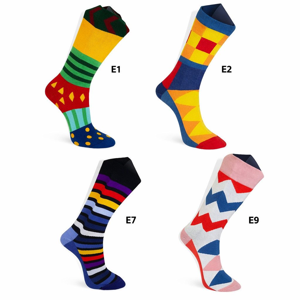 Illes-Laedchen Freizeitsocken Herren Socken bunt gemustert – 4er Pack Desig günstig online kaufen