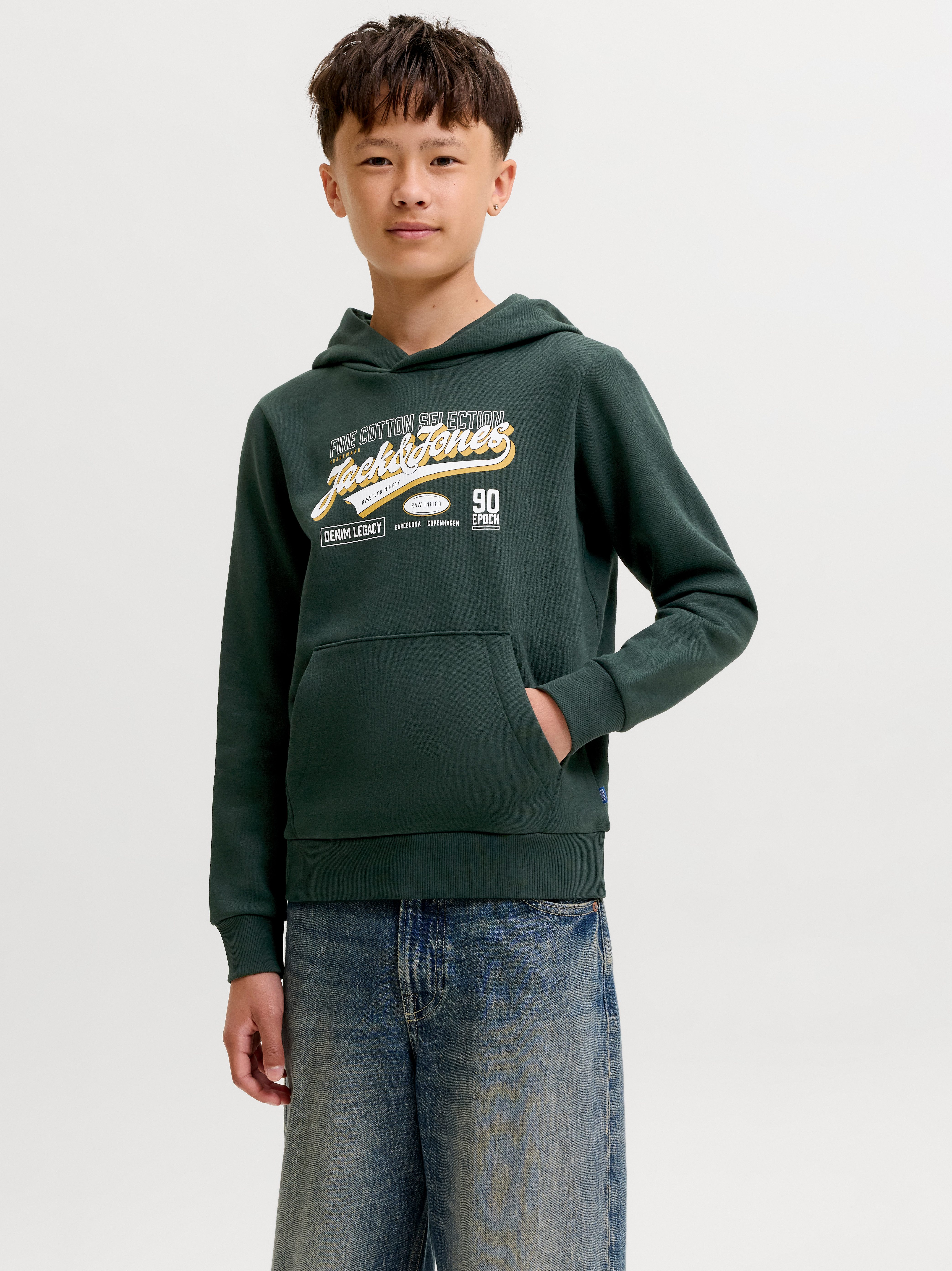 Kapuzensweatshirt JJELOGO SWEAT HOOD 2 COL AW26 SN JNR