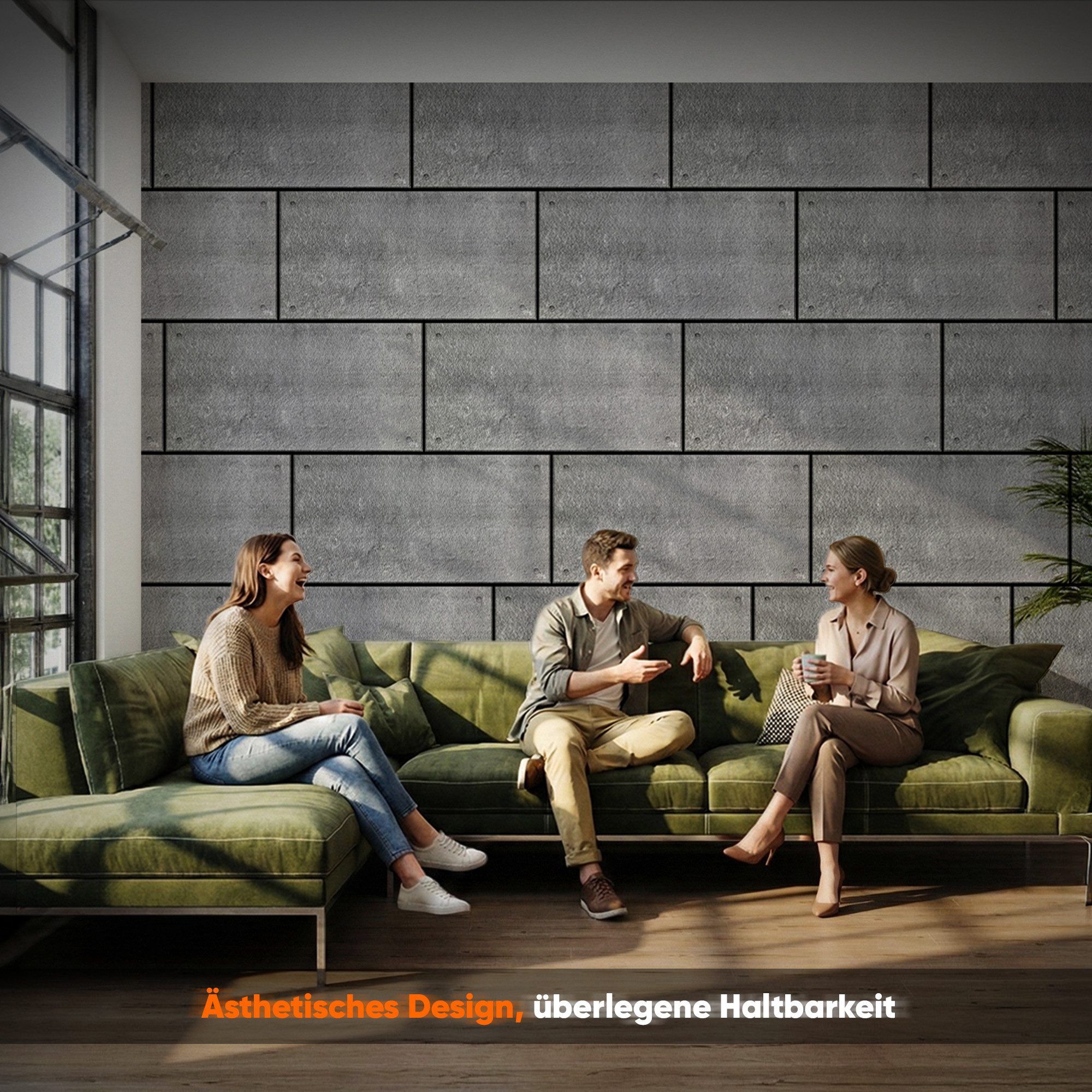 IZODEKOR 3D Wandpaneel EPS Styropor Wandverkleidung in Marmor- & Betonoptik – Innen & Außen, BxL: 50x100 cm, 0,50 qm, (50x100 cm, 0,50 m² je Paneel, 2 cm stark, – Bild 3 von 5