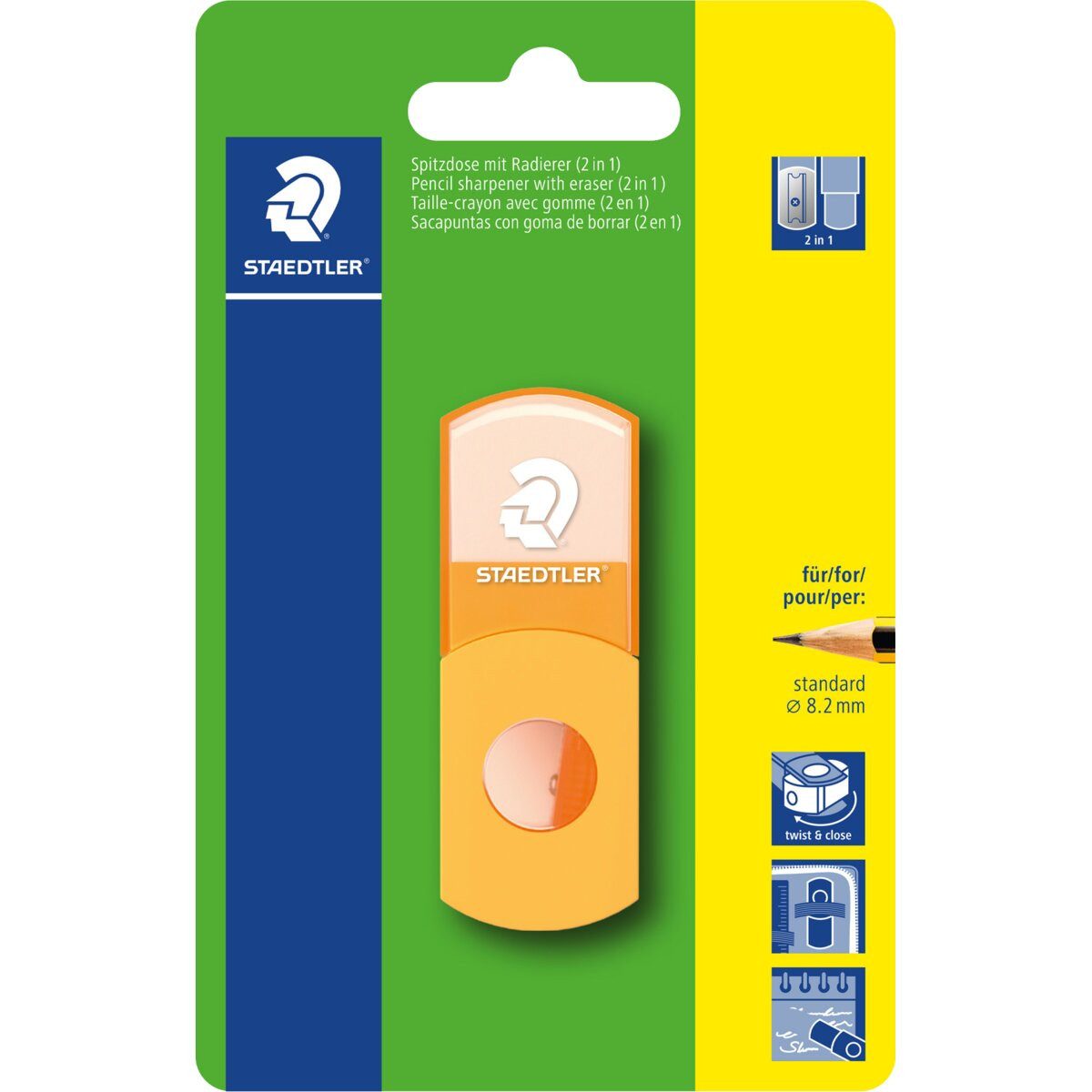 STAEDTLER Точилки Spitzdose + Radierer (2in1) gelb