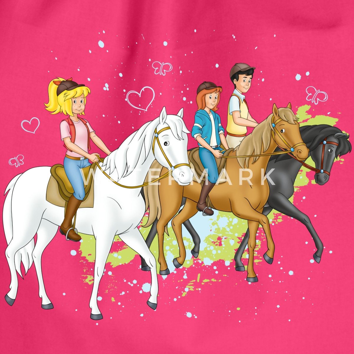 Spreadshirt Turnbeutel Bibi Und Tina Ausritt Mit Alexander Falkenstein Turnbeutel (1-tlg)