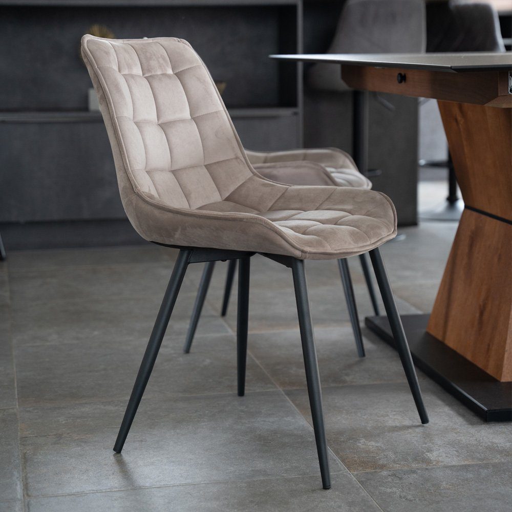 HOME DELUXE Esszimmerstuhl Polsterstuhl 2er - 8er Set IKALO (4 St), Gestell günstig online kaufen