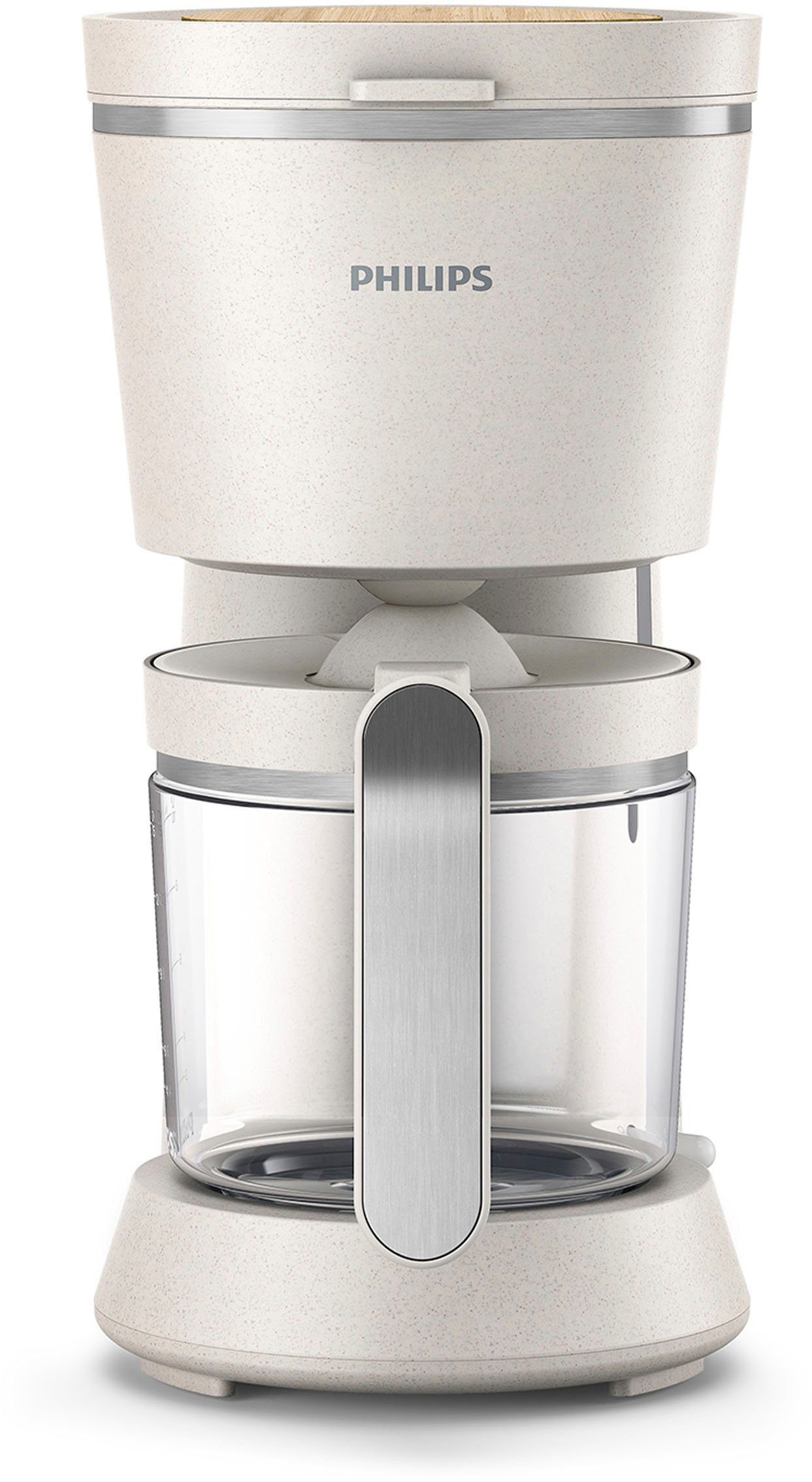 Philips Filterkaffeemaschine HD5120/00 Eco Conscious Collection, 1,2l Kaffeekanne, Papierfilter 1x4, aus biobasiertem Kunststoff, Seidenweiß matt