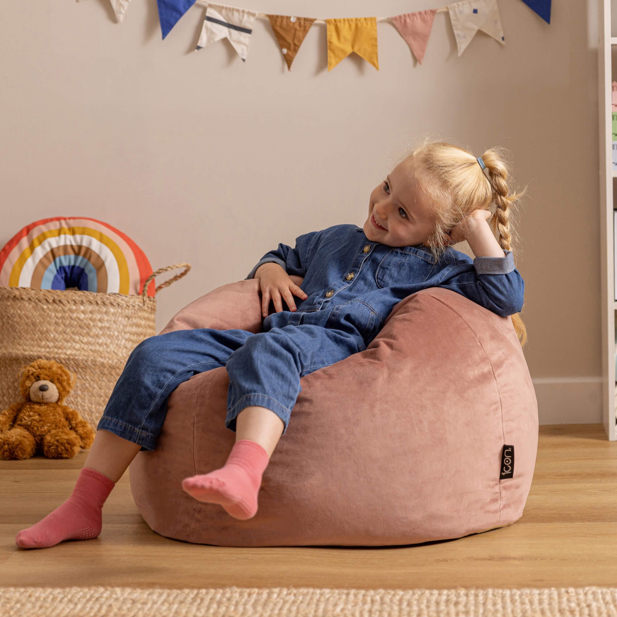 icon Sitzsack Kinder aus Samt „Kingston“, günstig online kaufen