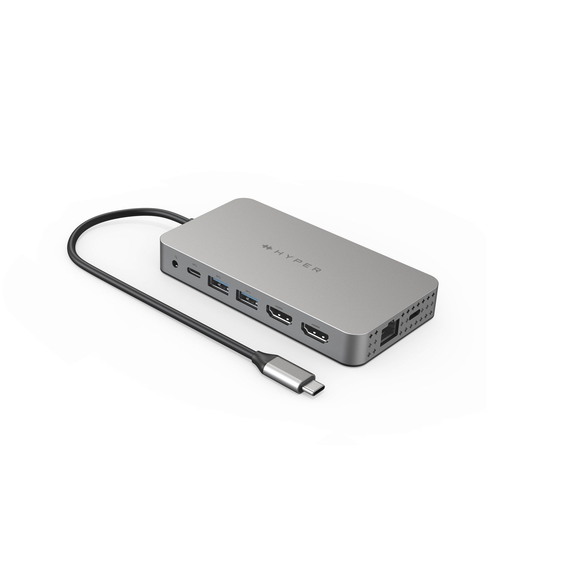Laptop-Dockingstation HyperDrive Dual 4K HDMI 10-in-1 USB-C Hub für M1/M2/M3 MacBooks