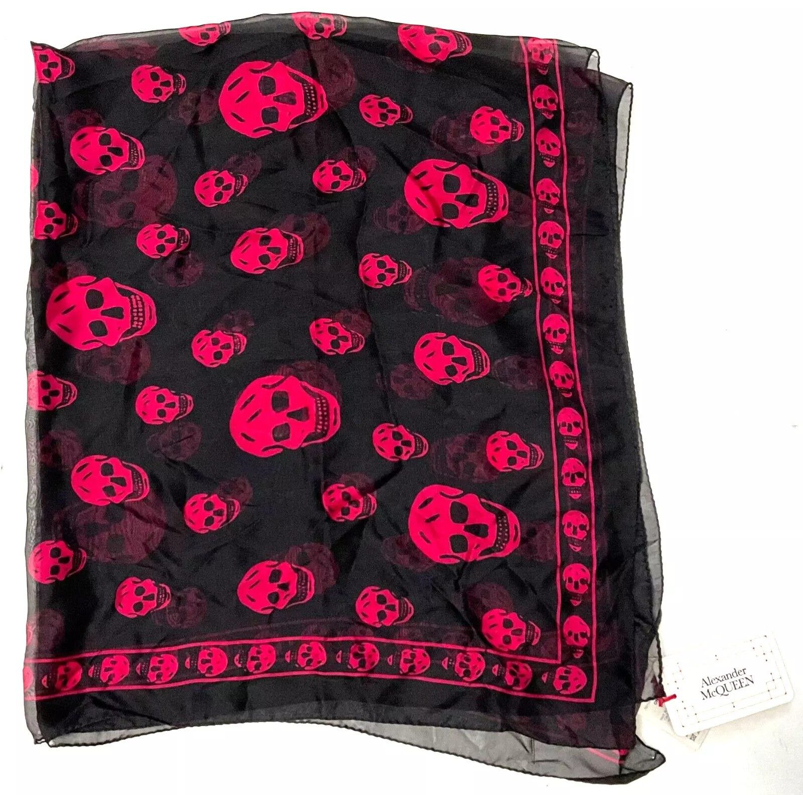 ALEXANDER MCQUEEN Seidenschal Alexander MCQueen Damen Schal, ALEXANDER MCQUEEN Skull Scarf Print, Schädel Dekoration