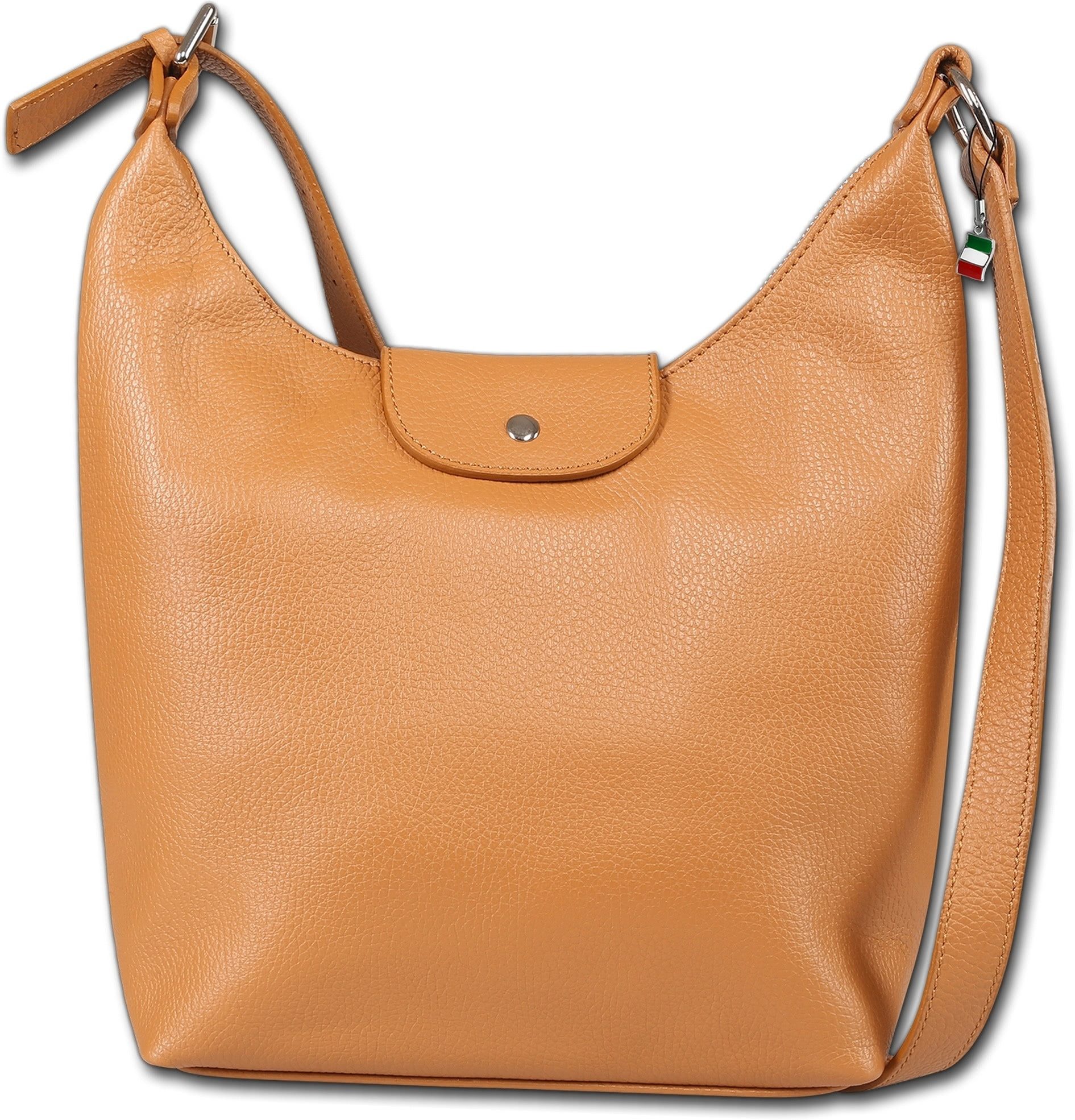 FLORENCE Umhängetasche Florence Damen Umhängetasche Leder (Umhängetasche, Umhängetasche), Damen Tasche Echtes Leder tan, hellbraun