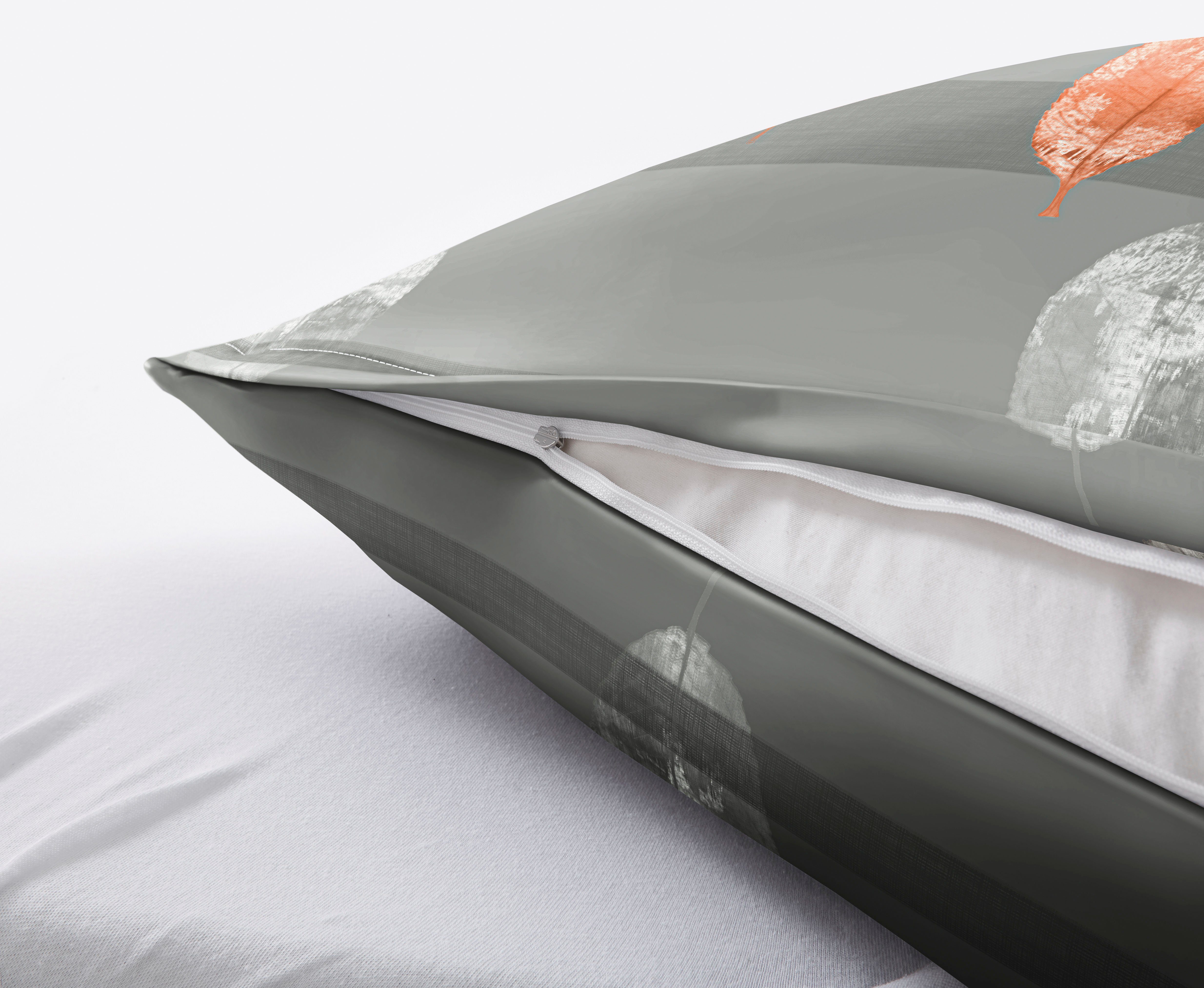 Kleine Wolke Bettwäsche Laurus, Mako-Satin, 2 teilig, mit Blättern