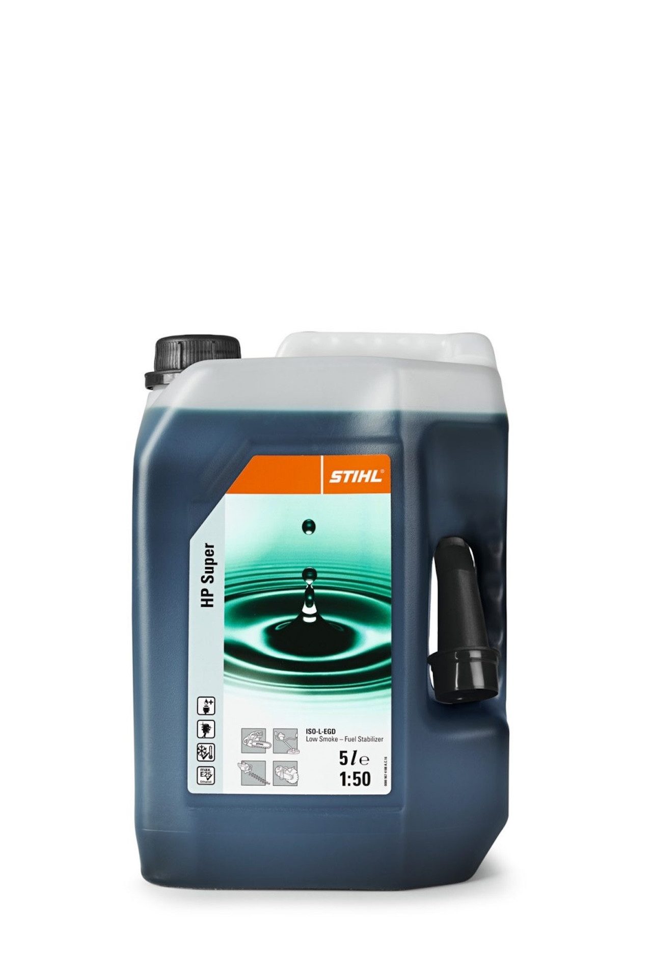 STIHL Motoröl HP Super 5 Liter Kanister, (Packung mit 5l Kanister, 1-tlg., Mischungsverhältnis 1:50), „Low-Smoke-Öl“ für besonders saubere und raucharme Verbrennung