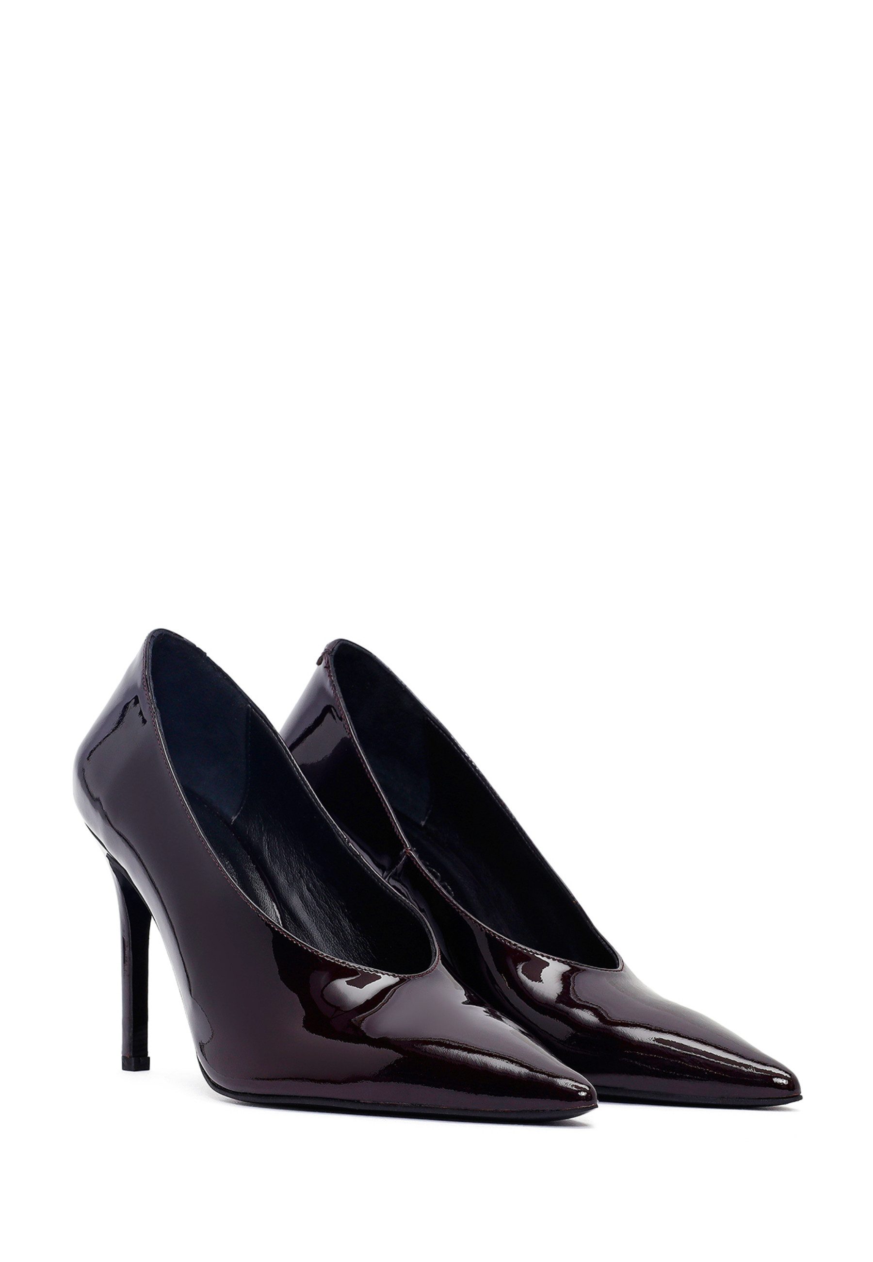 Derimod High Heels aus Lackleder Pumps Synthetikfutter, Absatz 9 cm