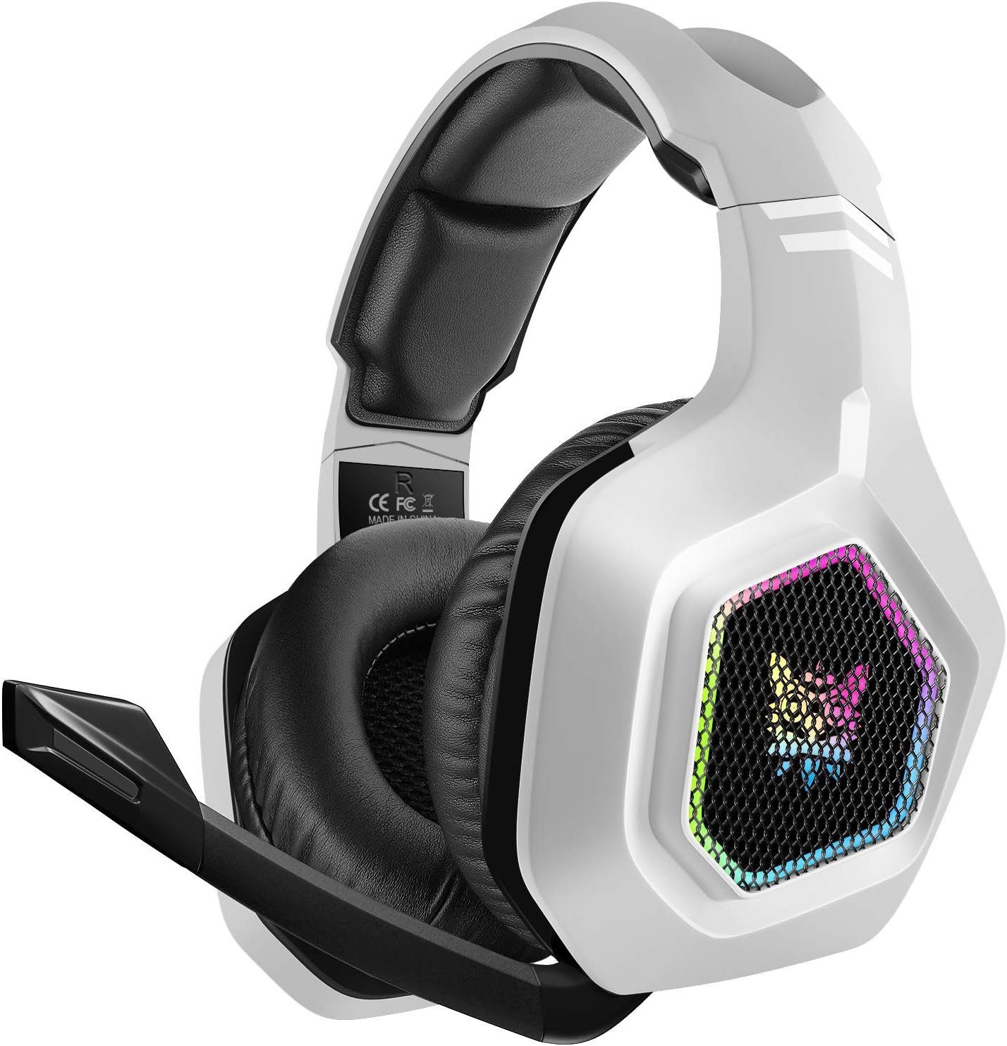 DIZA100 Gaming-Headset (ONIKUMA Gaming Kopfhörer, Gaming-Headset Headset mit Mikrofon und LED-Lichtern, Surround-Sound)