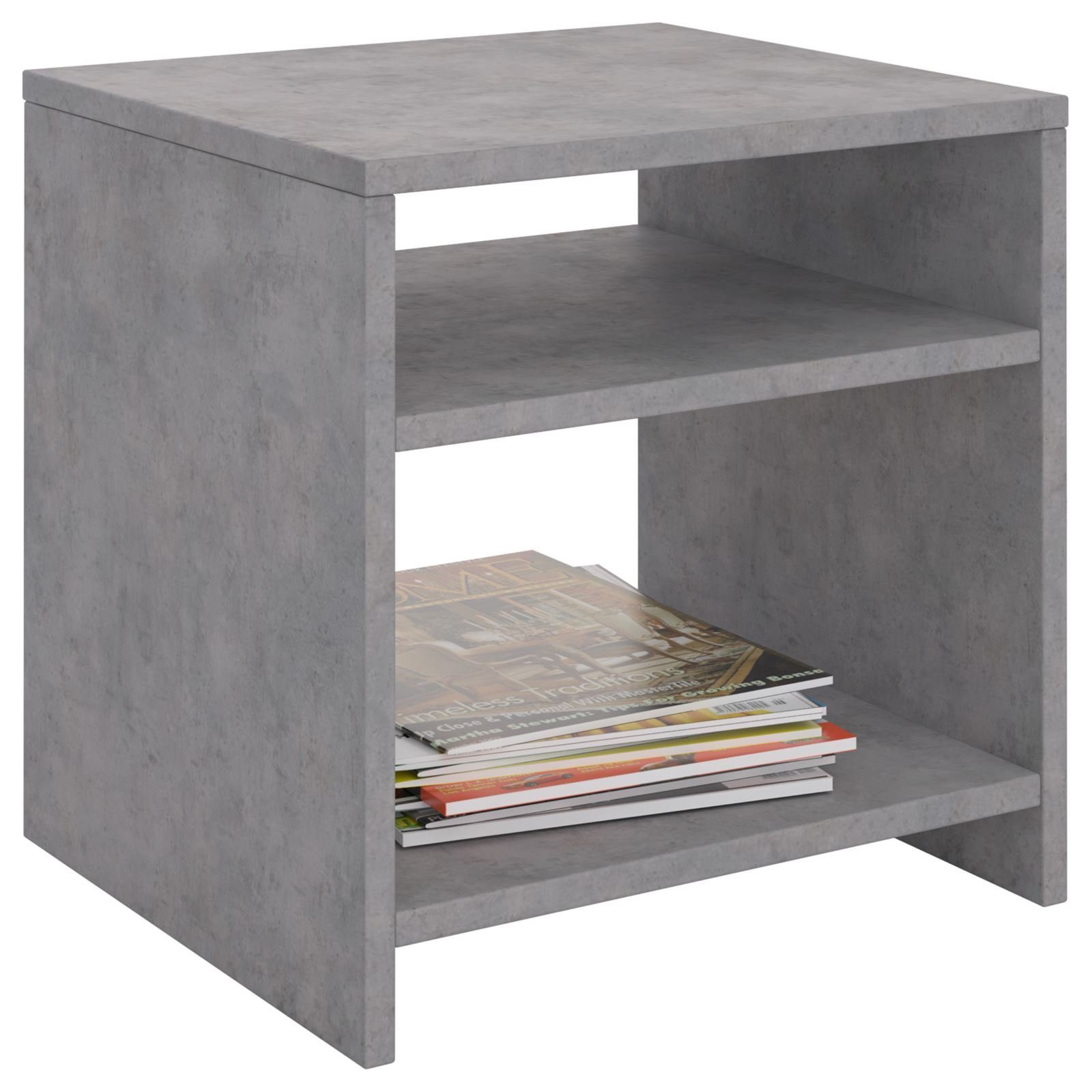 CARO-Möbel Beistelltisch ALMERIA, Nachttisch mit 2 offenen Fächern pflegele günstig online kaufen