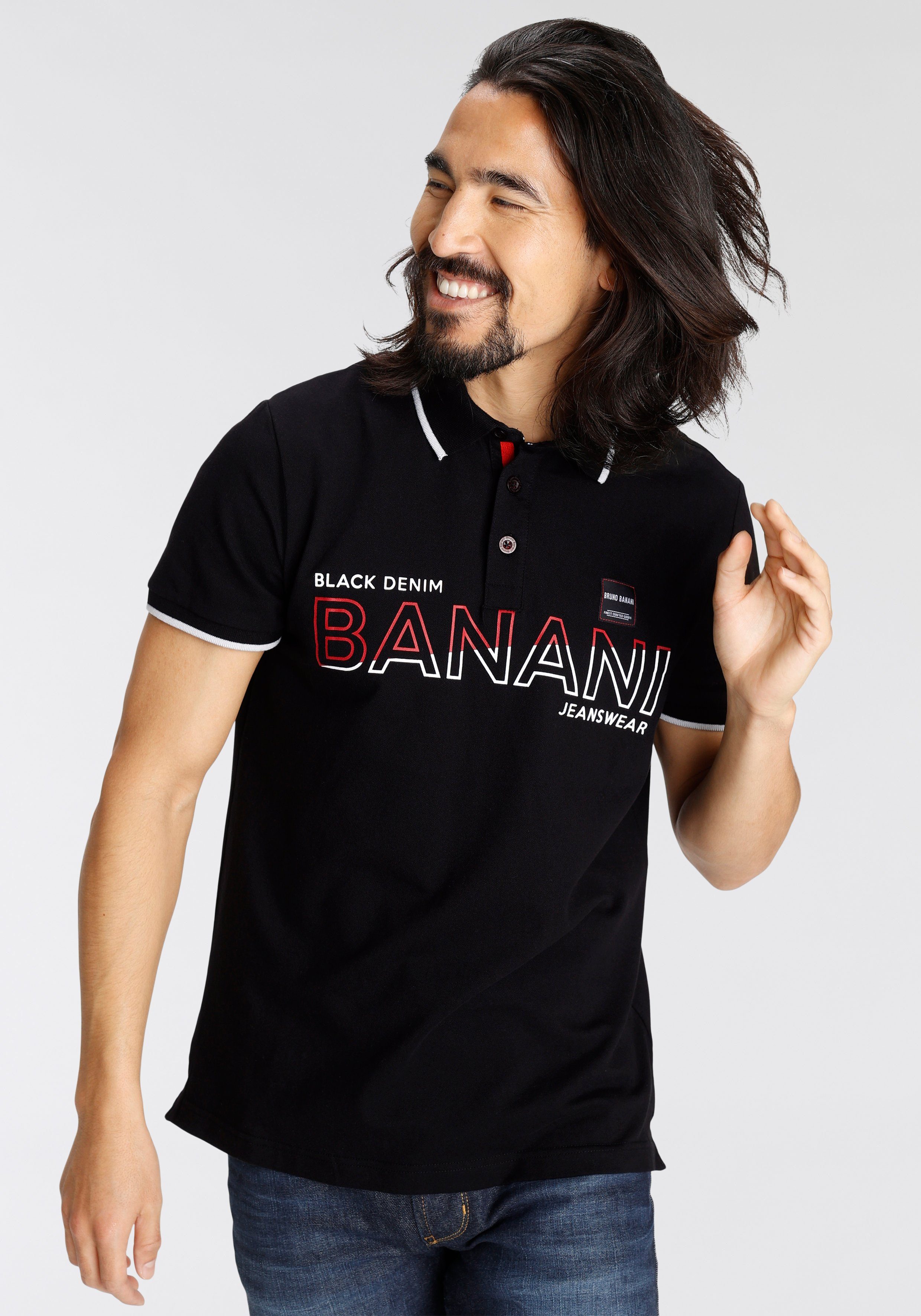 Poloshirt schwarz Banani Bruno