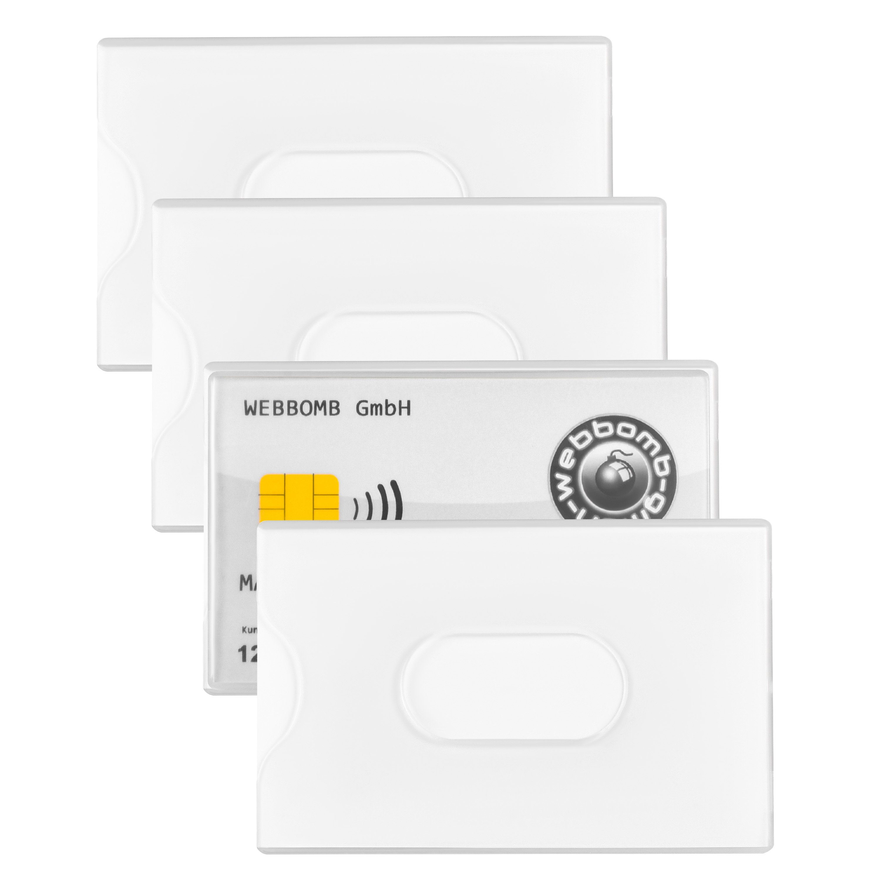 Kreditkarten Geldbörse (4-tlg) WEBBOMB Schutzhüllen Schlüsselanhänger EC-Karten Ausweise Kartenhüllen