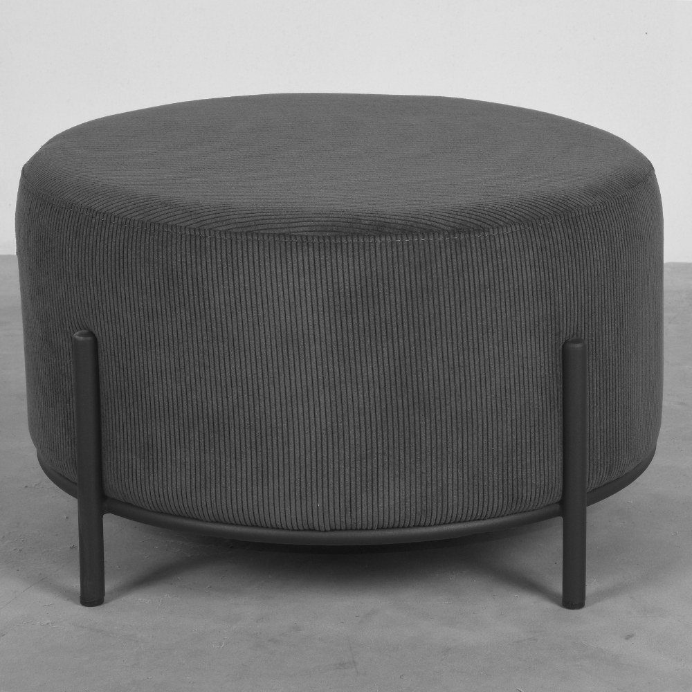 RINGO-Living Stuhl Hocker Healani in Anthrazit aus Cord 340x570mm, Möbel