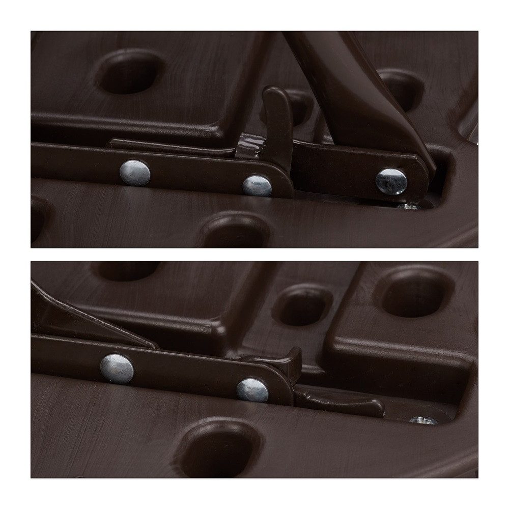 relaxdays Barhocker 2 Barhocker klappbar BASTIAN - dunkelbraun