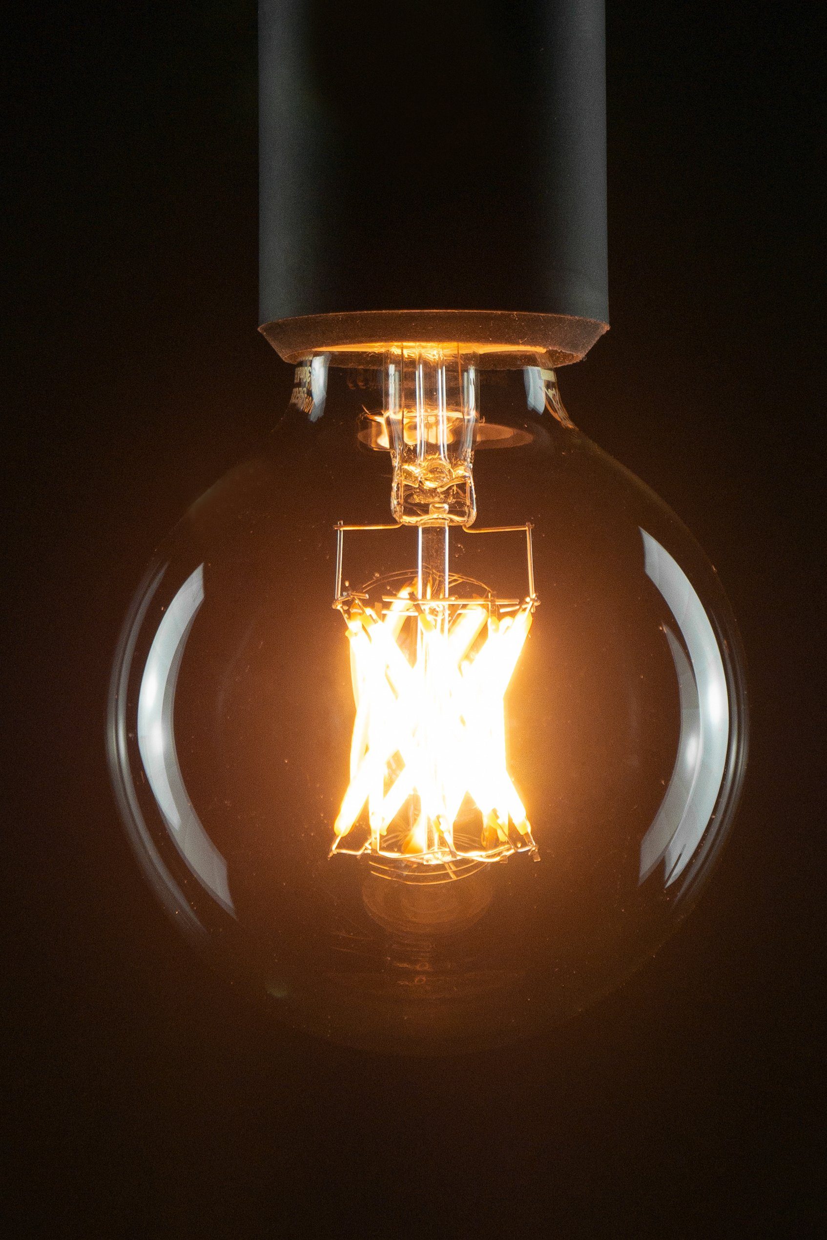 SEGULA LED-Leuchtmittel LED klar, klar 80 Globe Warmweiß, 80, Globe dimmbar, E27, E27