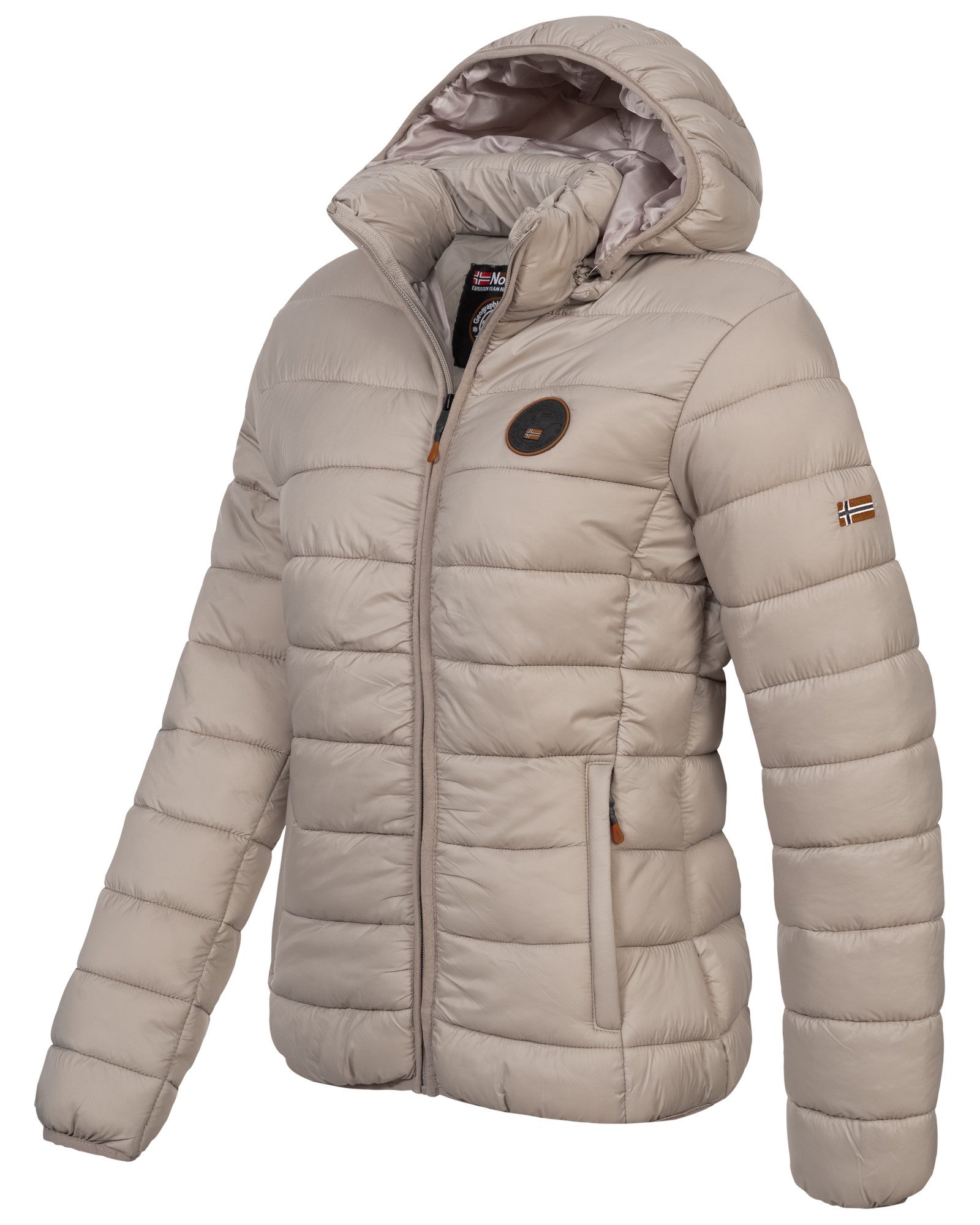 Geographical Norway Steppjacke Damen Winter Jacke Winterjacke Steppjacke Outdoor leicht Kapuzenjacke