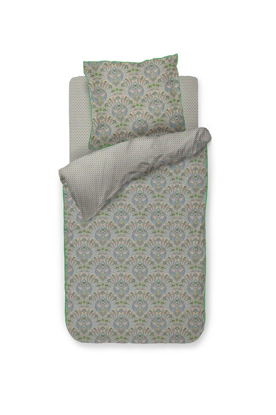PiP Studio Bettwäsche Alba_Blue_DE_UV_135x200 1 Bettbezug, 1 Kissenbezug 135 x 200 cm + 1x 8, 2 teilig, Bettbezug Kopfkissenbezug Set kuschelig weich hochwertig