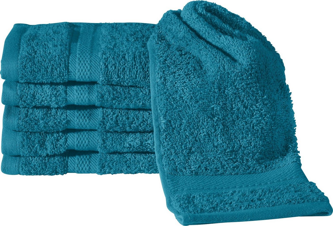 REDBEST Gästehandtuch Gästetuch "Chicago" 6er-Pack, Frottier, Walk-Frottier Uni