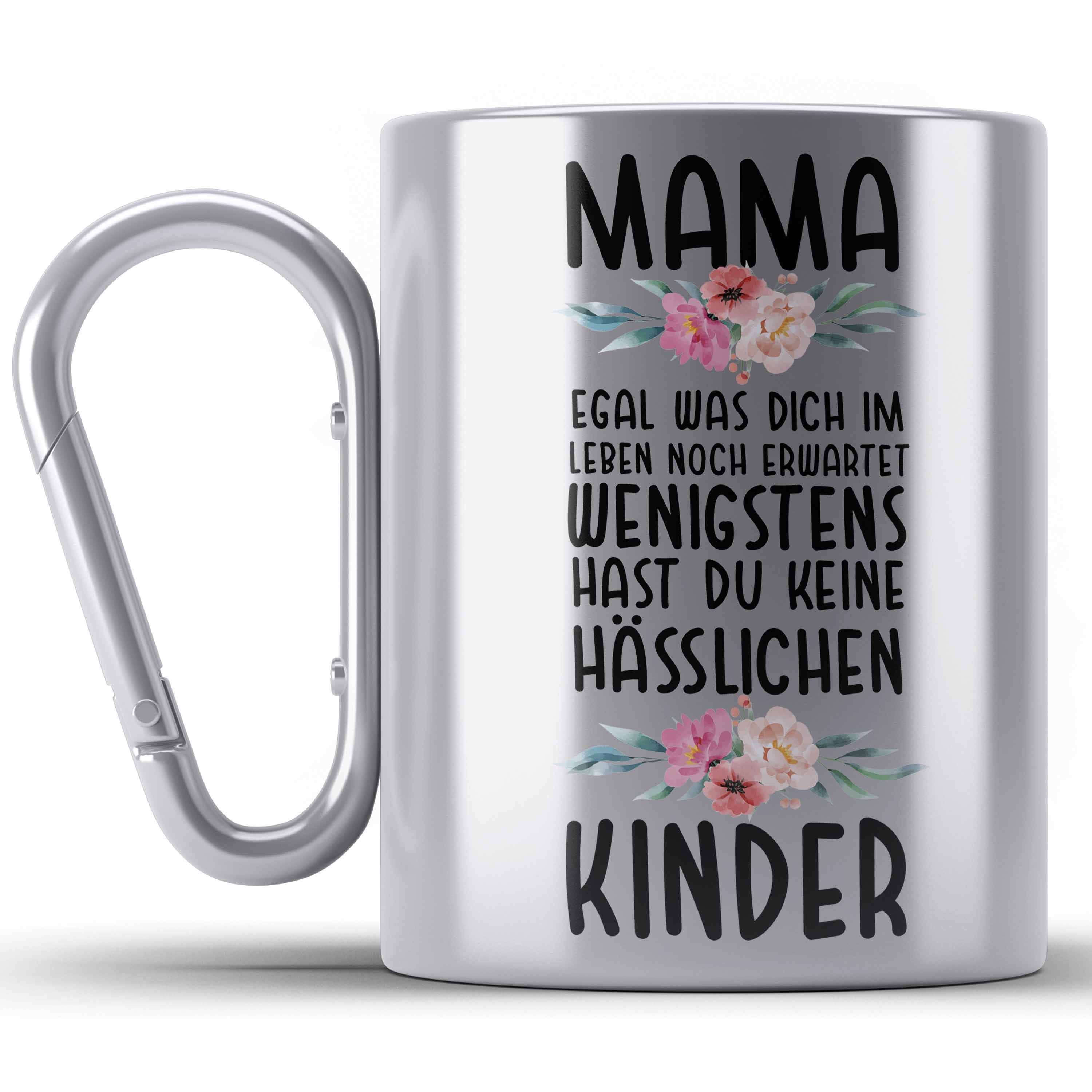 Trendation Thermotasse Mutter Edelstahl Tasse Hässliche Kinder Muttertag Geschenk Mama von Ki Silber