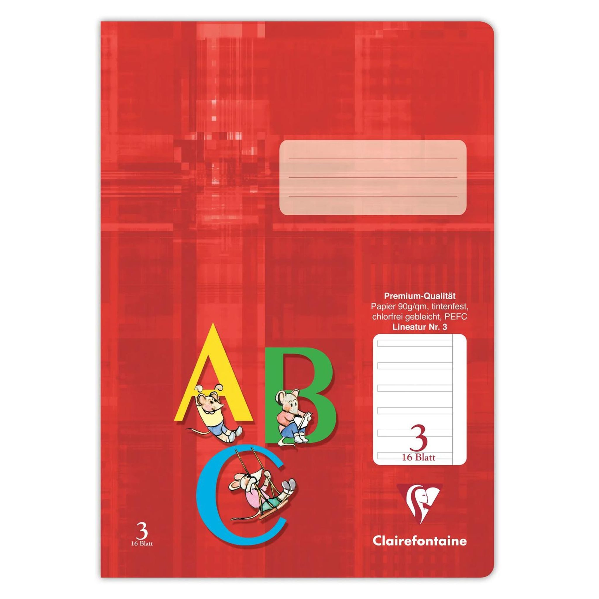 CLAIREFONTAINE Schulheft Clairefontaine Heft A4 Premium liniertt m Rd 16Bl
