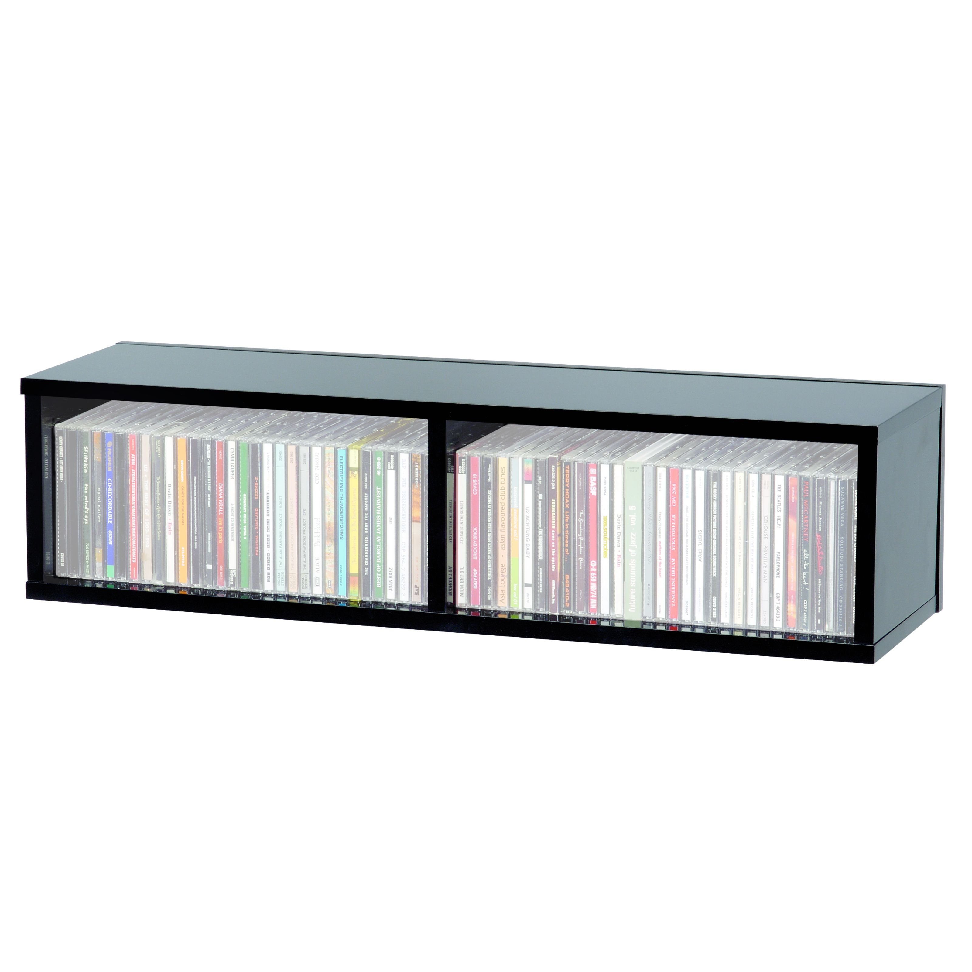 GLORIOUS Mischpult, (CD Box black 90, DJ-Möbel, Vinyl Aufbewahrung), CD Box black 90 - Vinyl Aufbewahrung